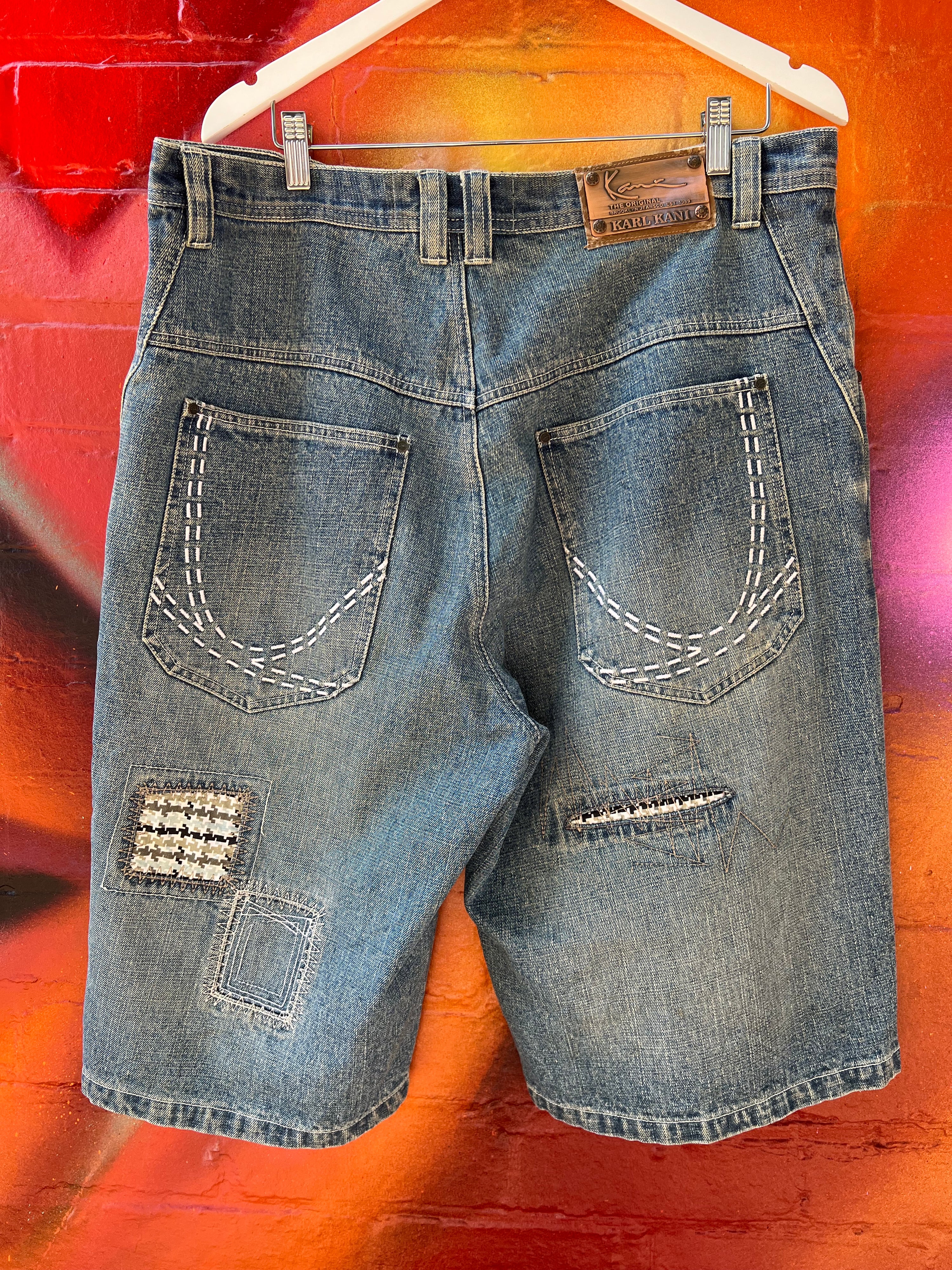 38 - Karl Kani Patchwork Denim Shorts