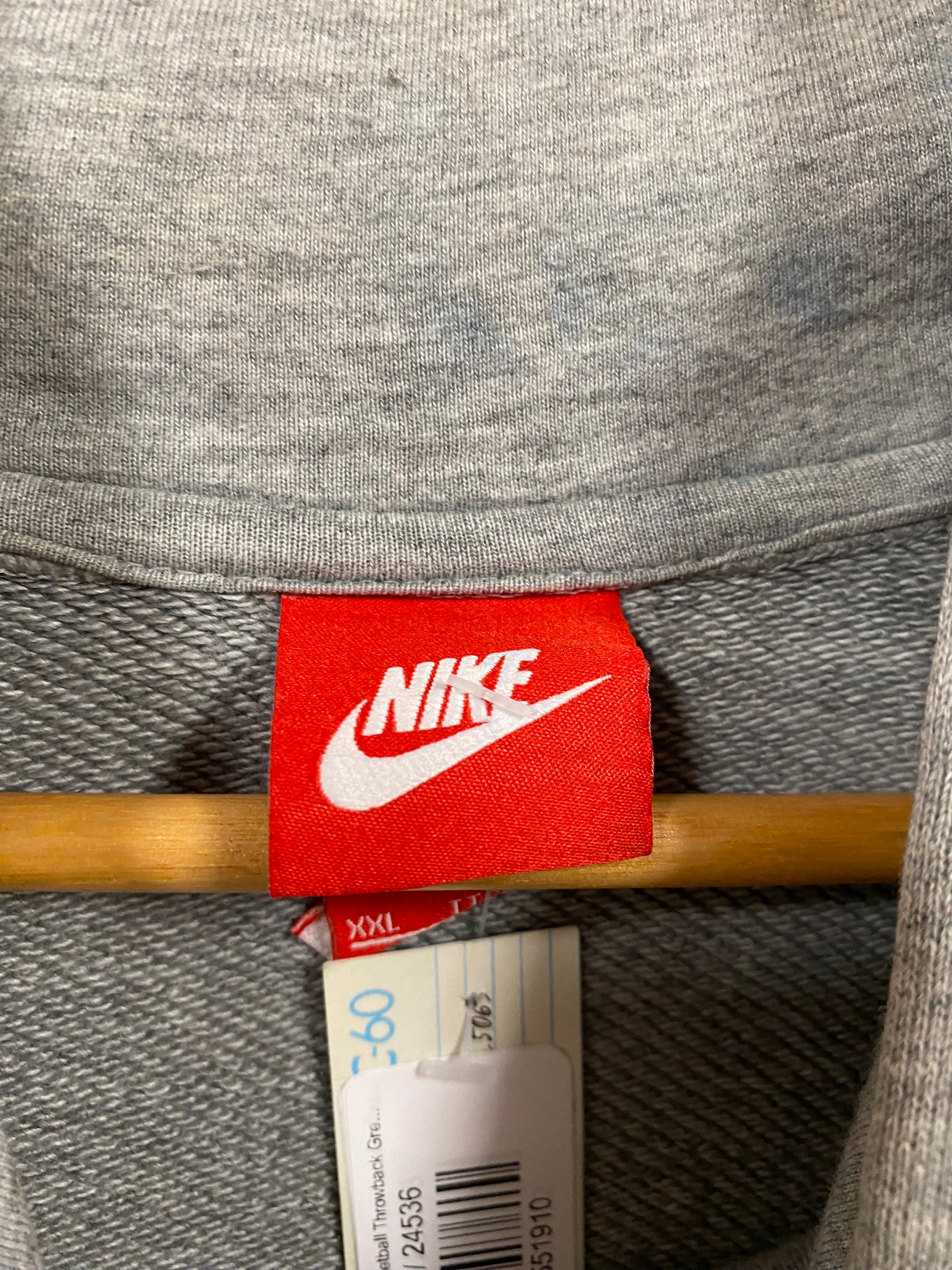[2XL] Nike Air USA Basketball Throwback Grey Hoodie