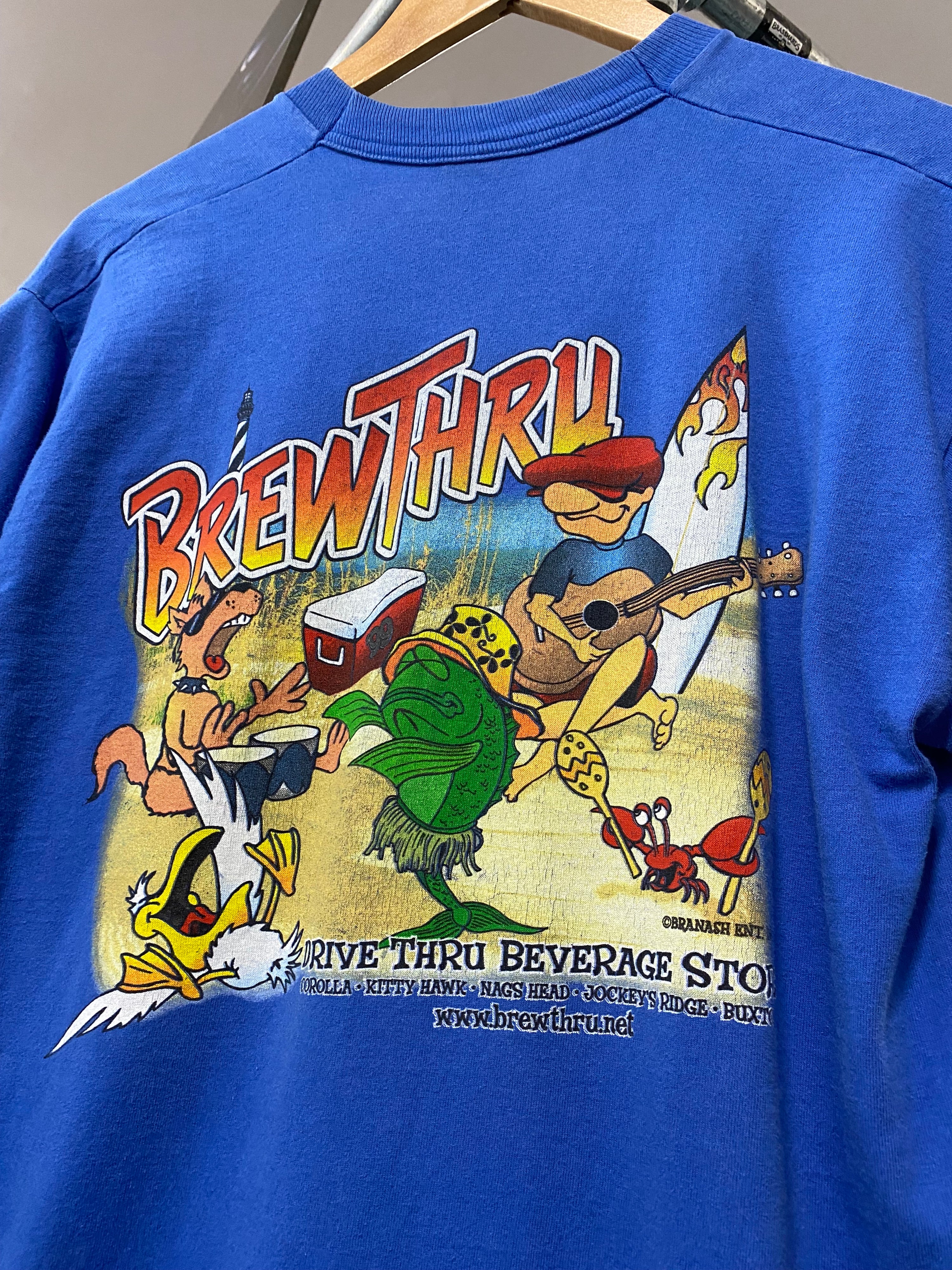 L - Brew Thru Blue Pocket Tee DS