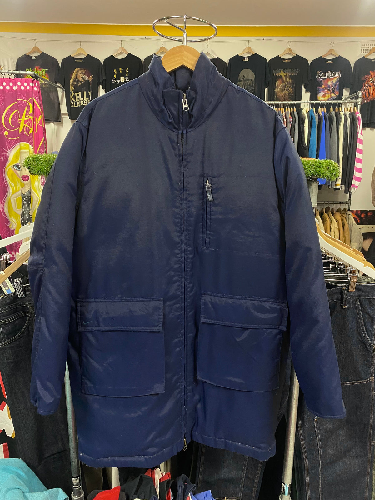 [M] Nike Large Blue Down Filled Winter Coat