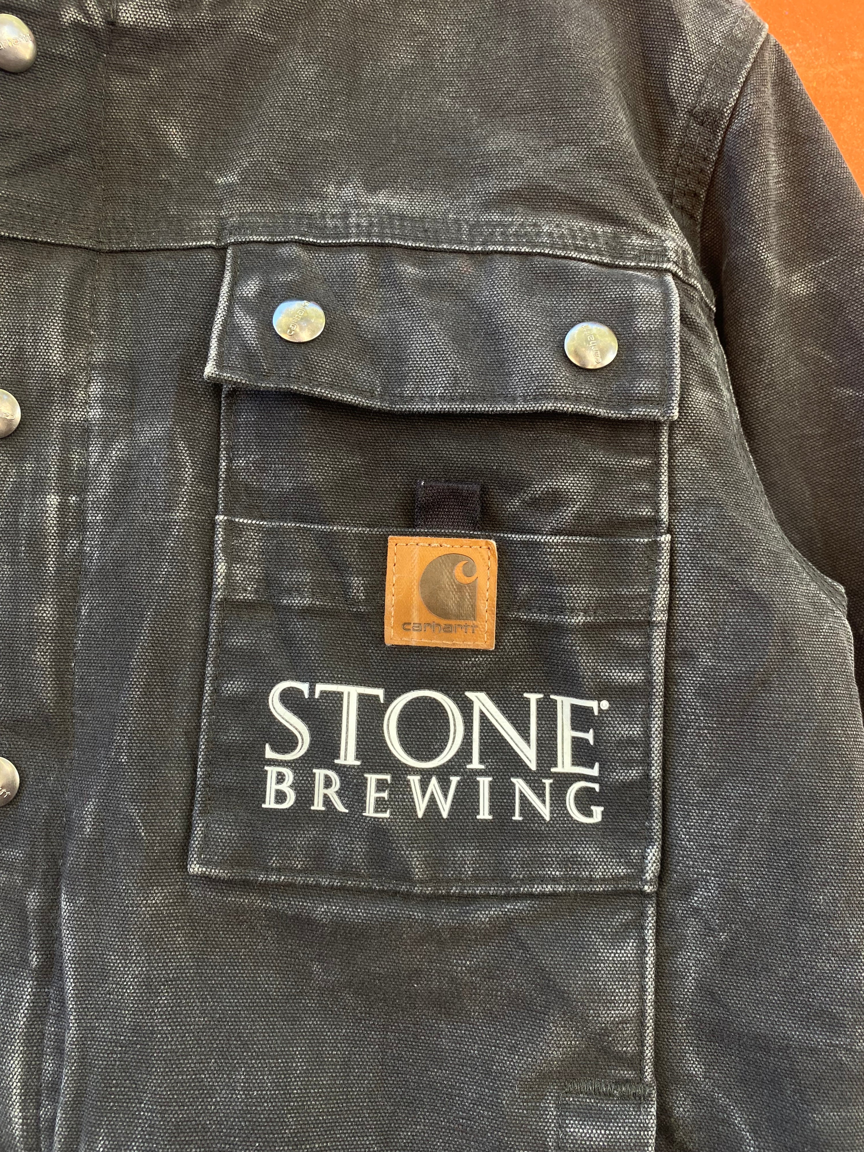 [S] Carhartt Stone Brewing Faded Black Bartlett Hooded Jacket