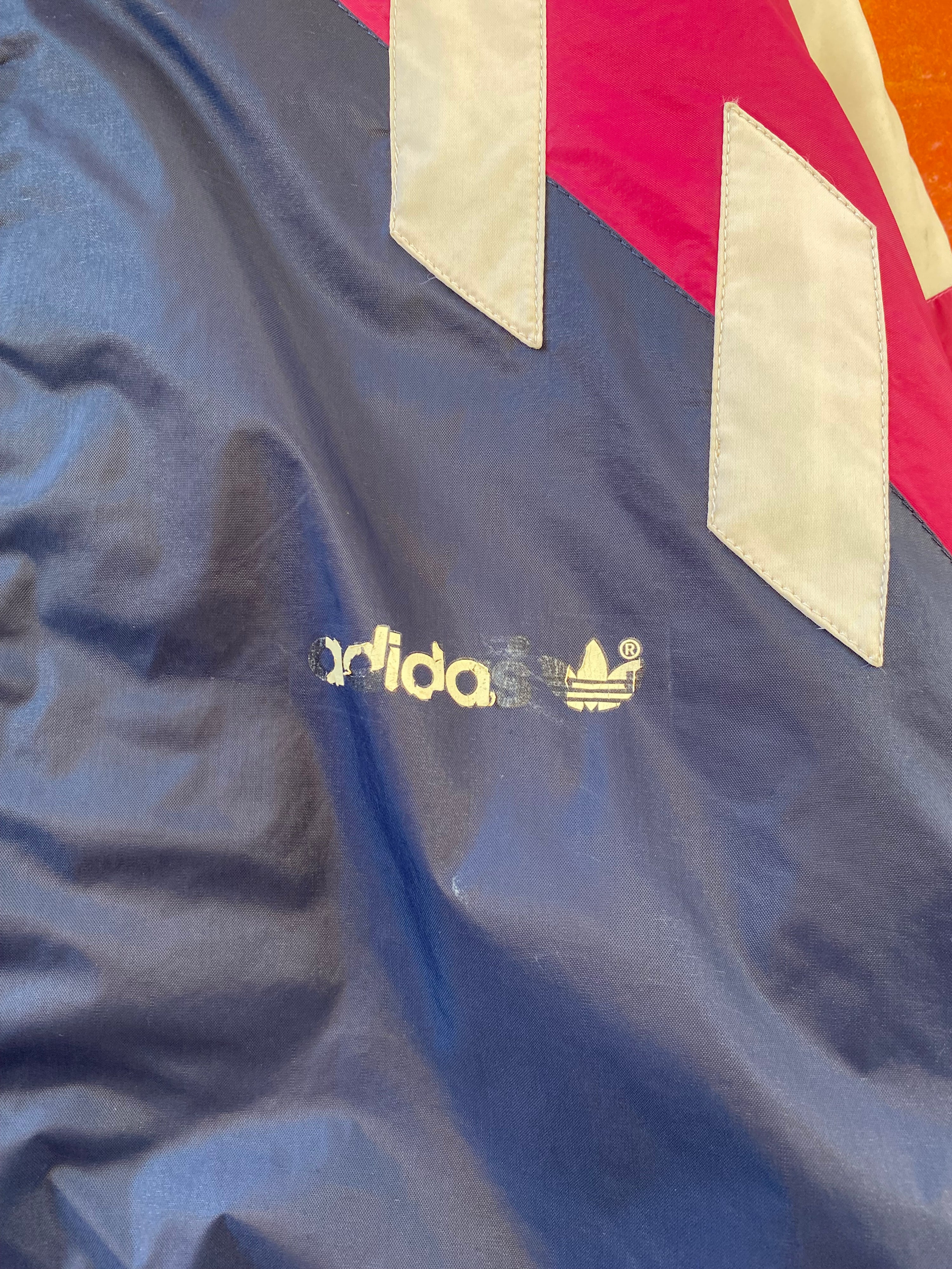 [2XL] Adidas Pink/Navy/White Winter Coat