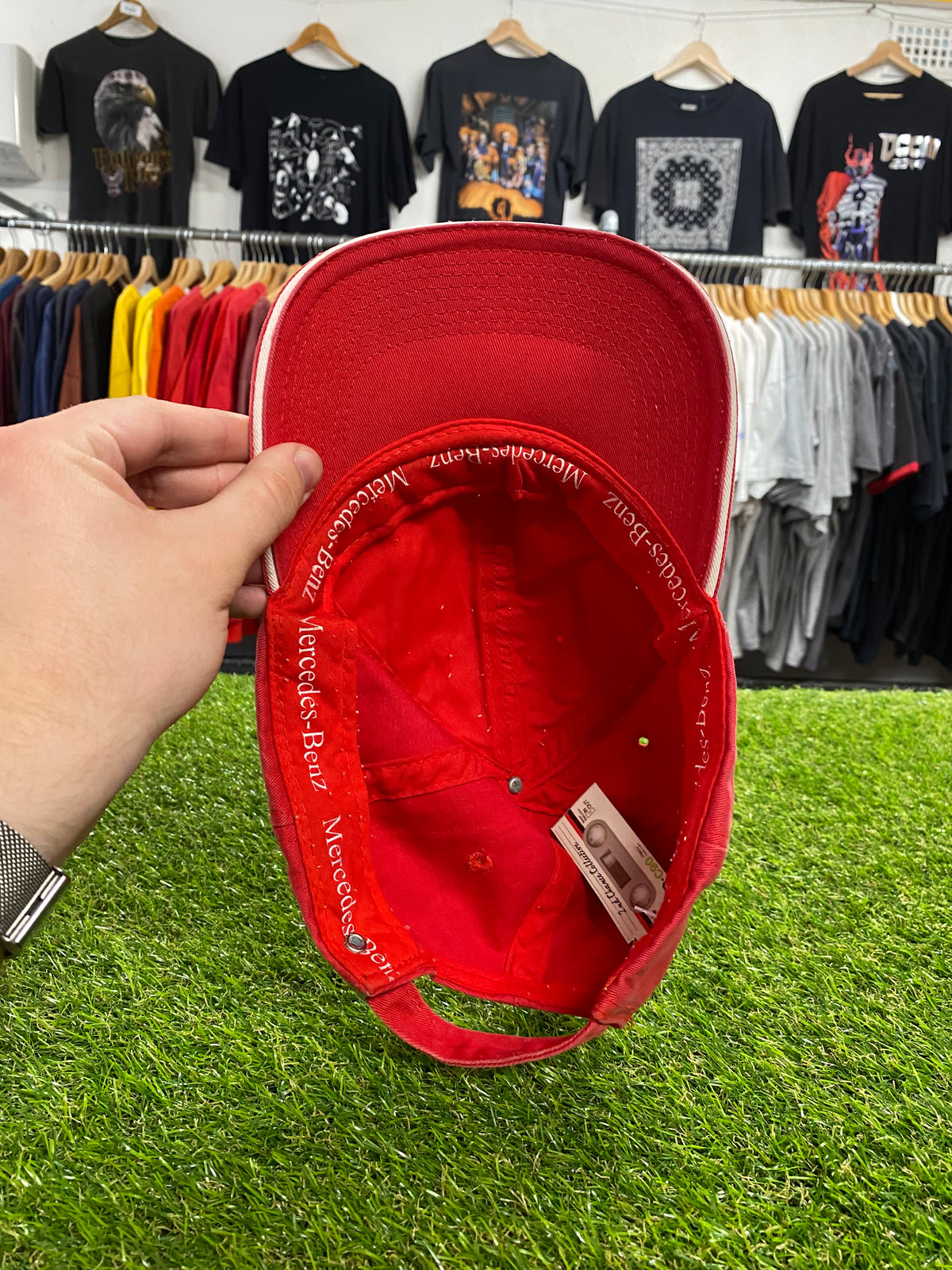 Vintage Mercedes Benz Red Hat