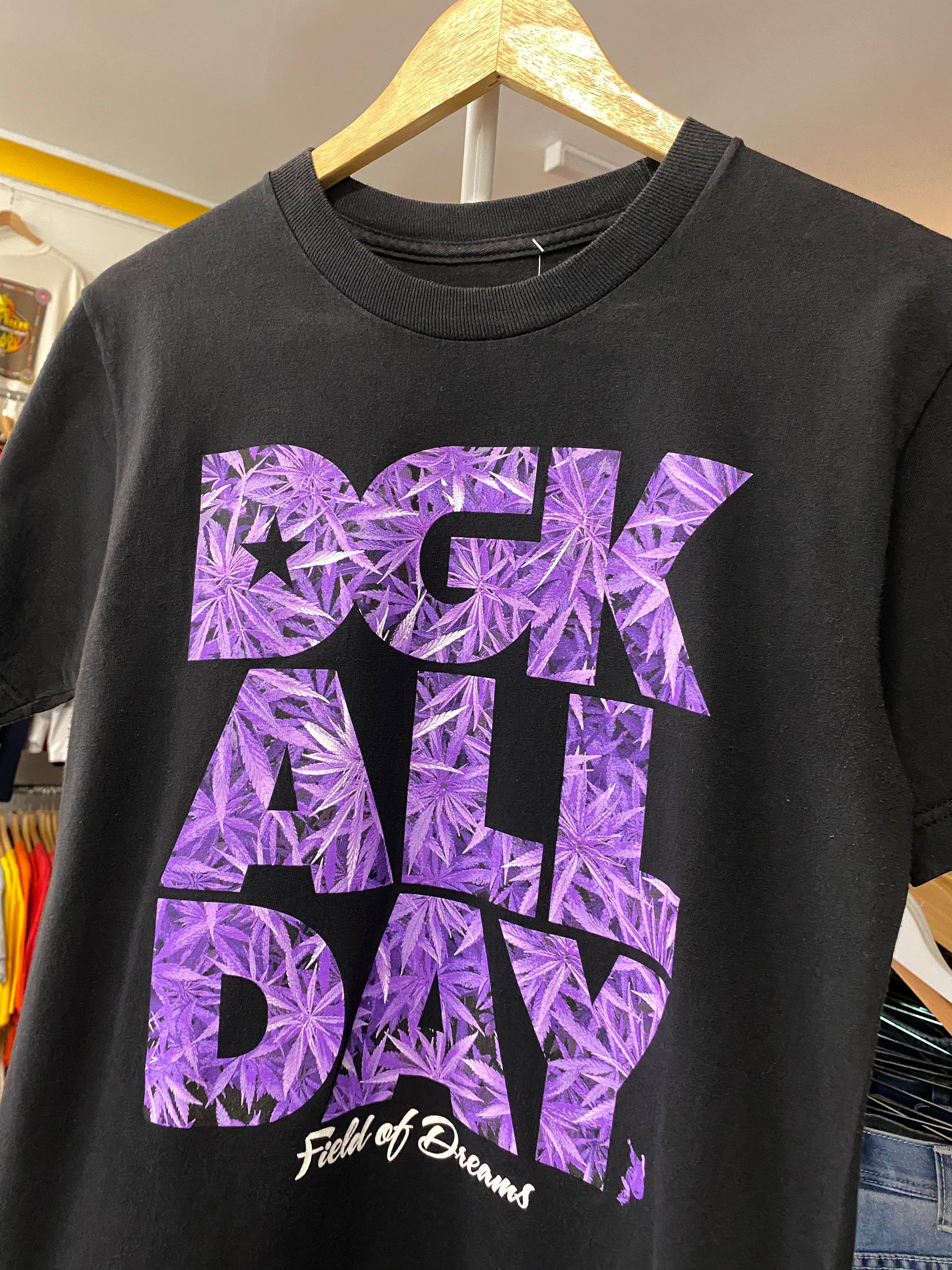 S - DGK Purple Weed Spellout Black Tee
