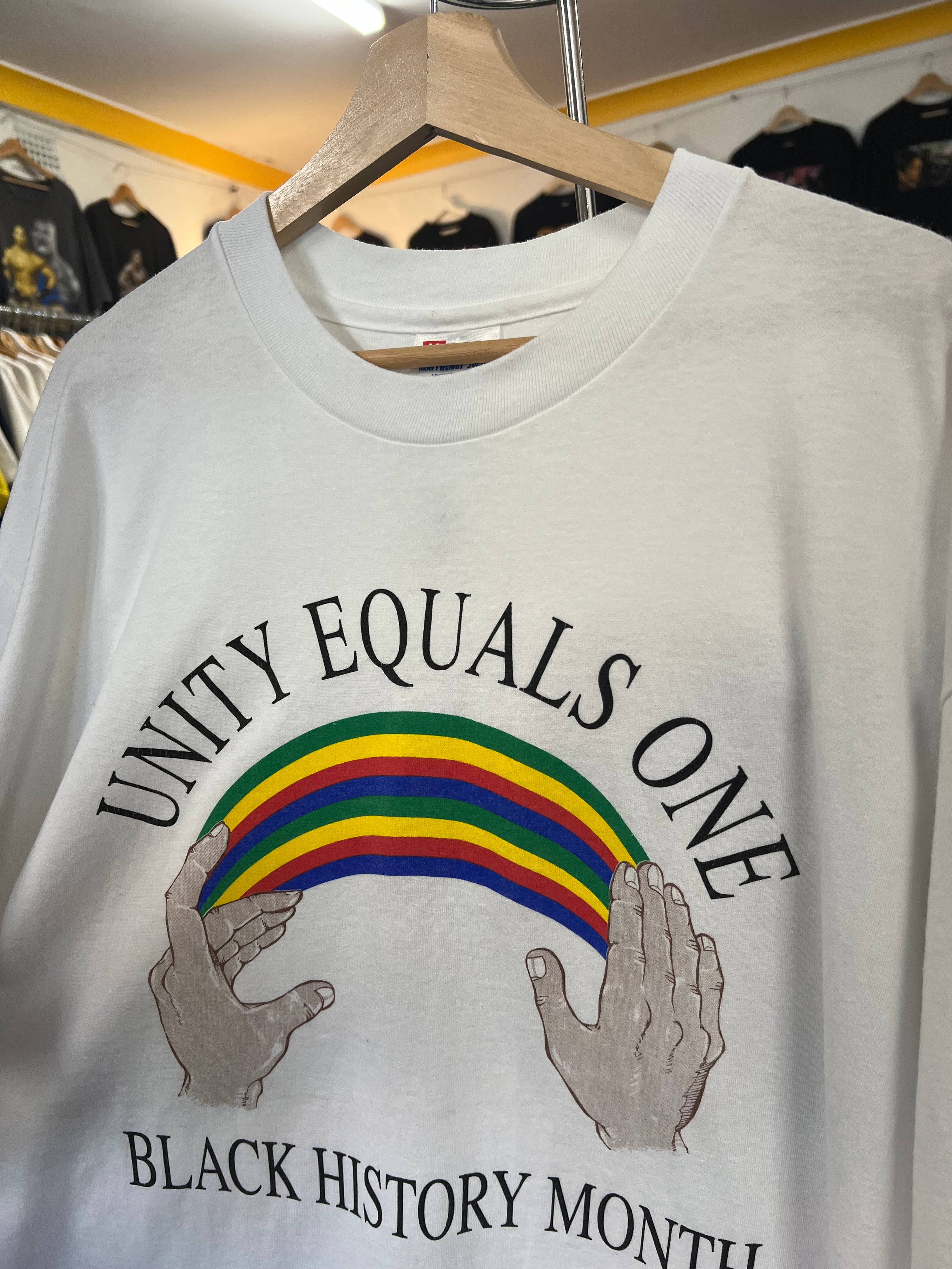 [XL] Vintage Unity Equals One: Black History Month Tshirt