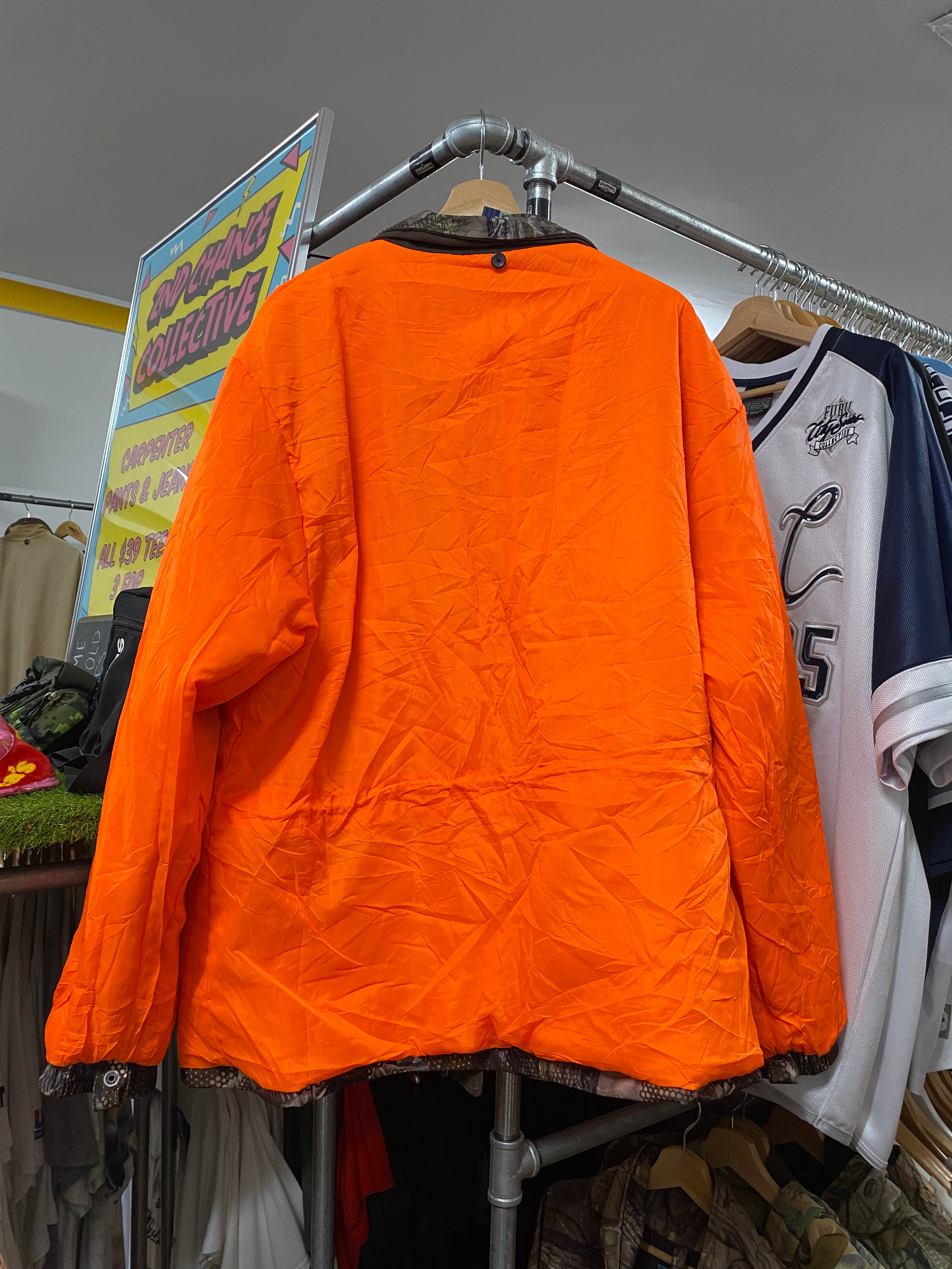 XL - Reversable Mountain Ridge Hooded Hunting Jacket Camo/Orange