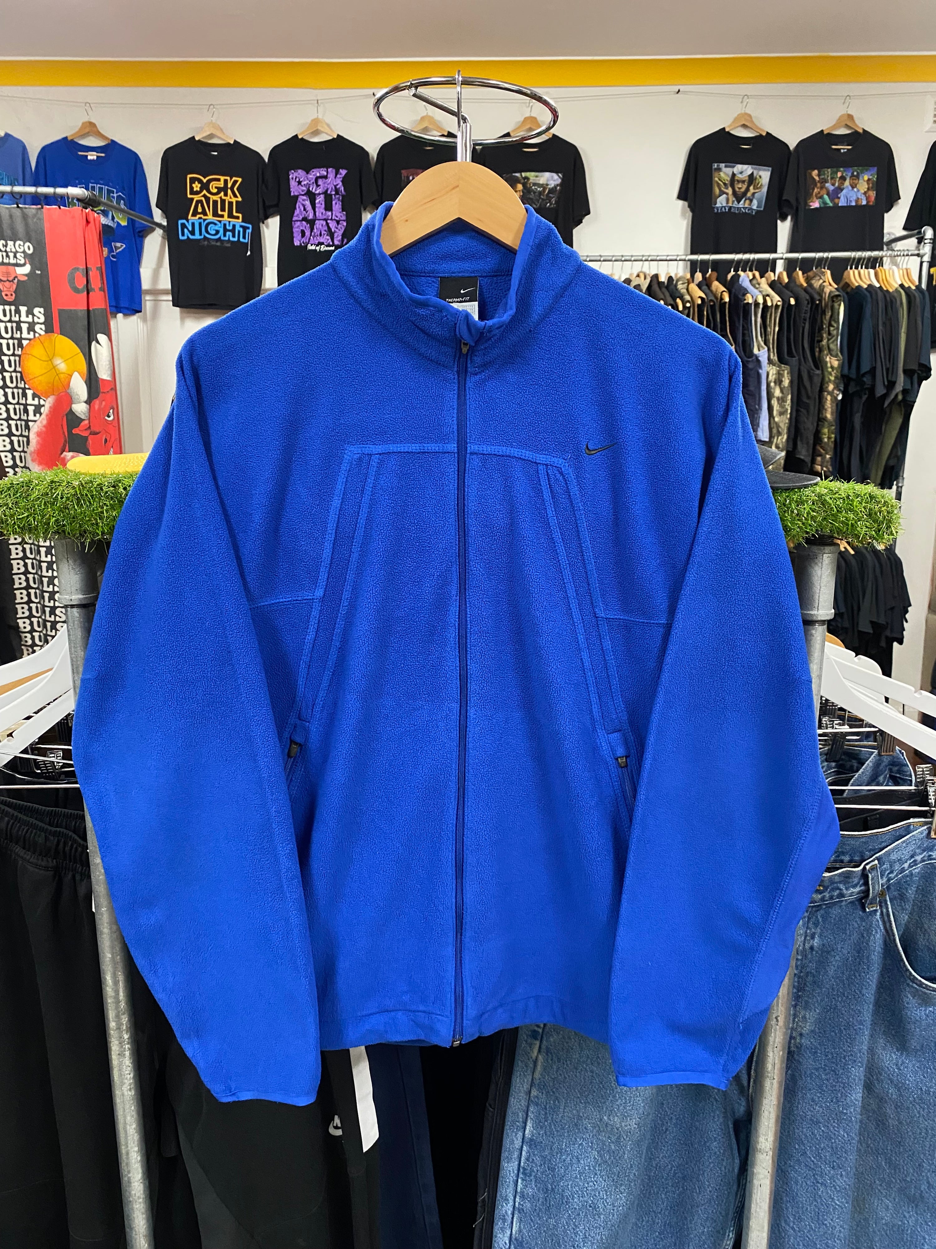 [S] Nike Thermafit Blue Zip Up