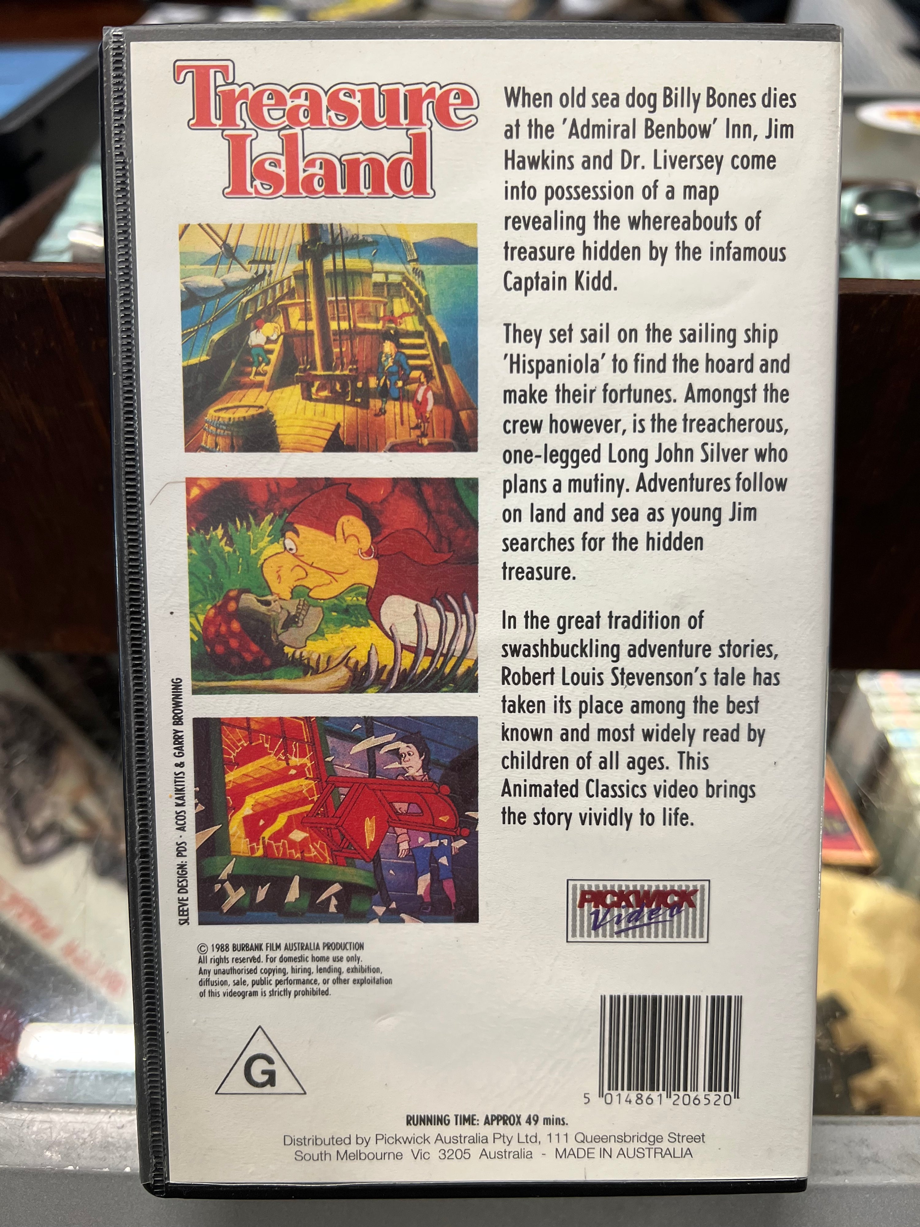 [VHS]1988 Treasure Island Pickwick Animated Classic
