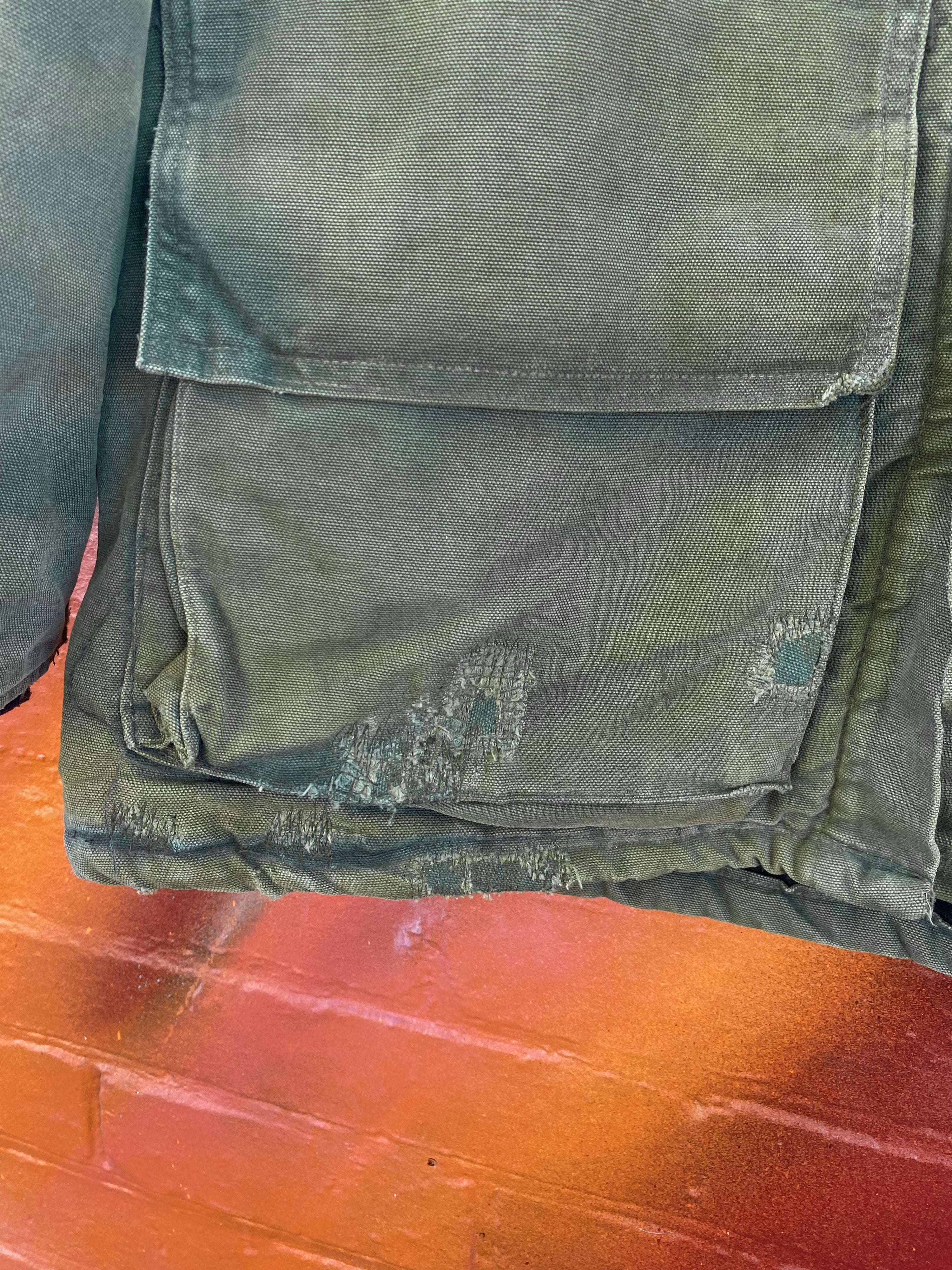 [L] 1996 Carhartt Dark Olive Field Coat