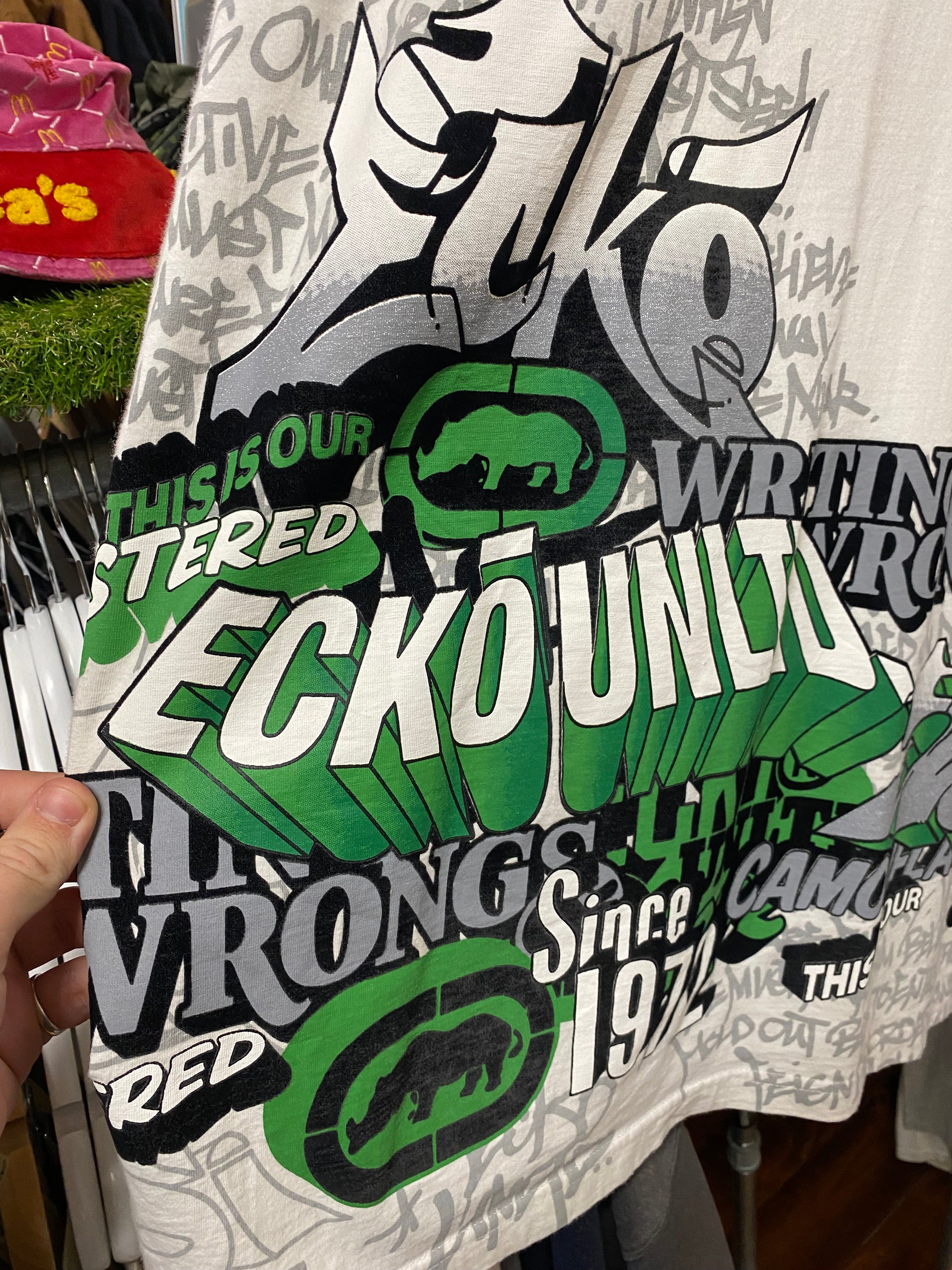 2XL - 2000s ECKO UNLTD Actual Factual Graffer White Tee