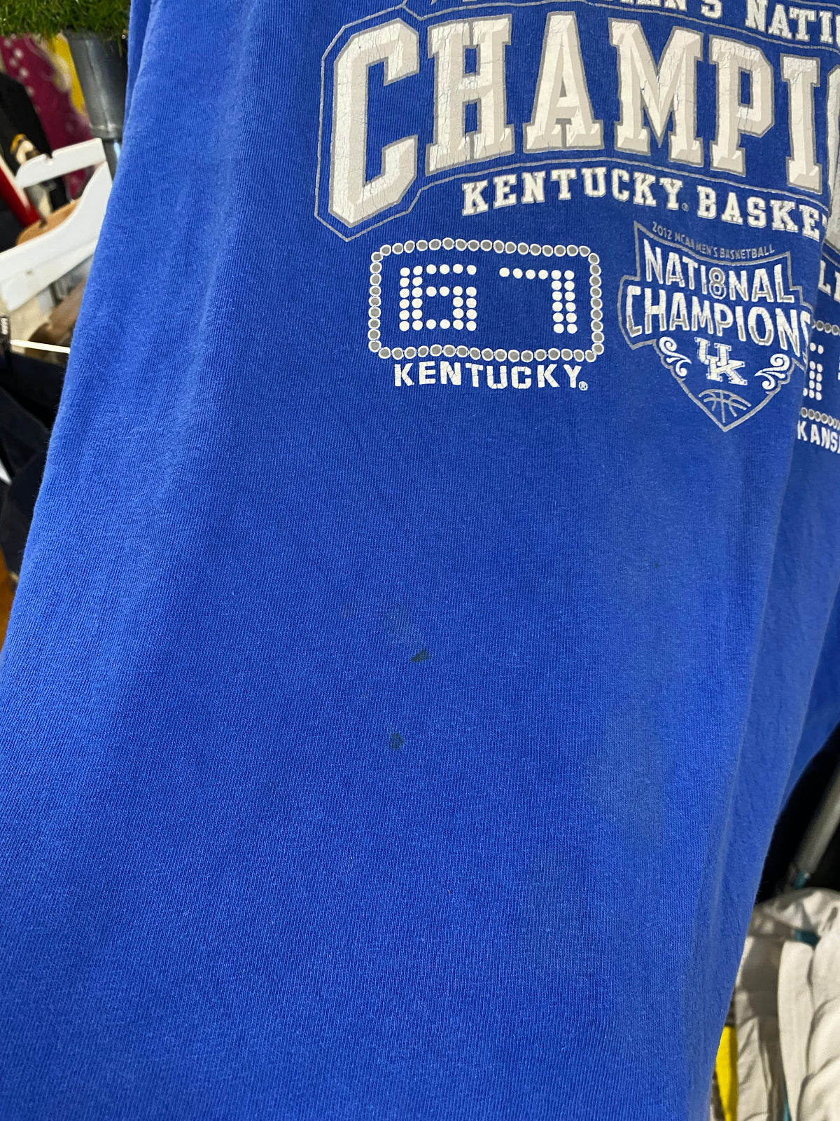 [3XL] 2012 Kentucky Basketball NCAA Champions Blue Tshirt
