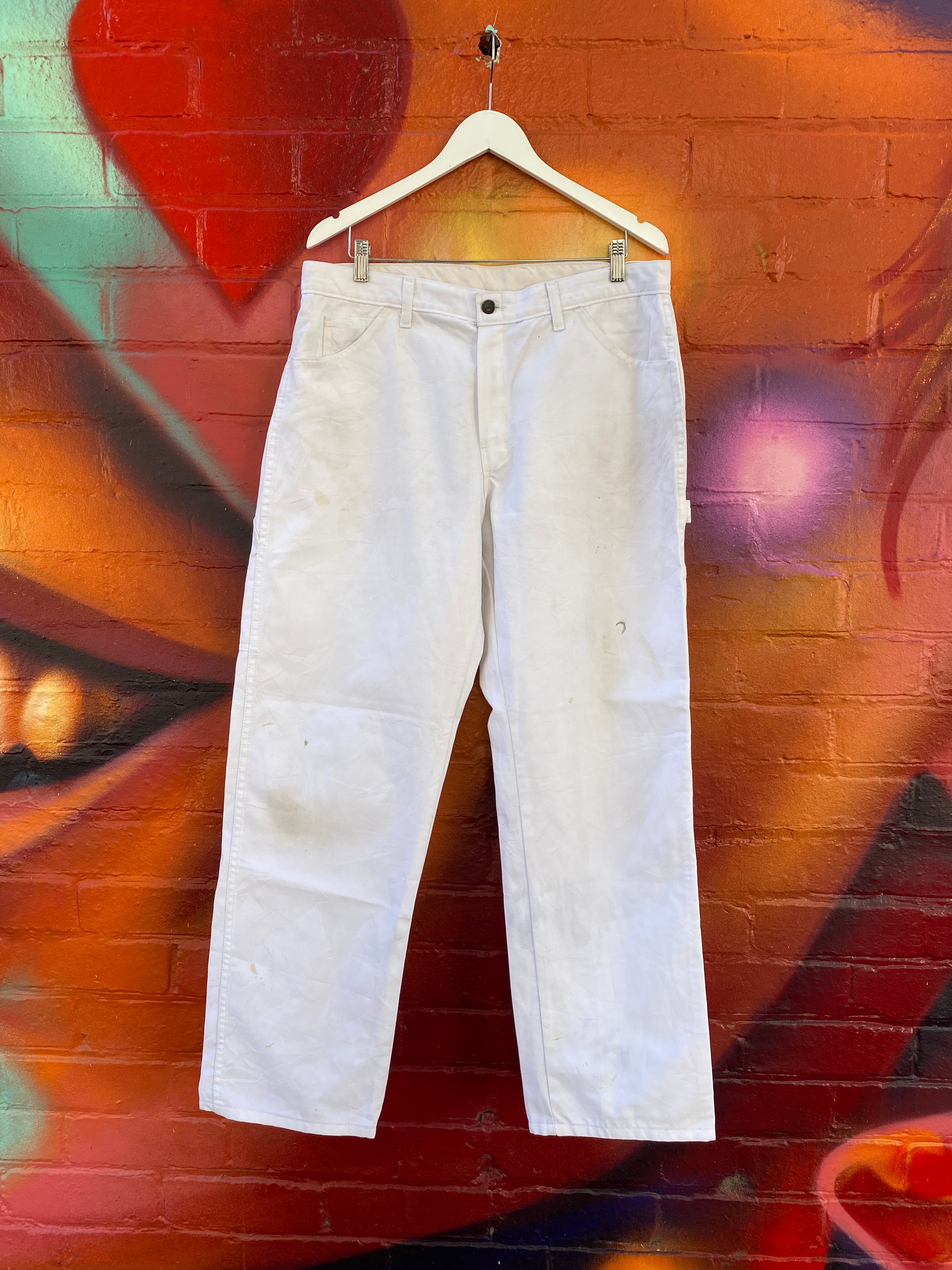 [38] Dickies White Carpenter Pants D160