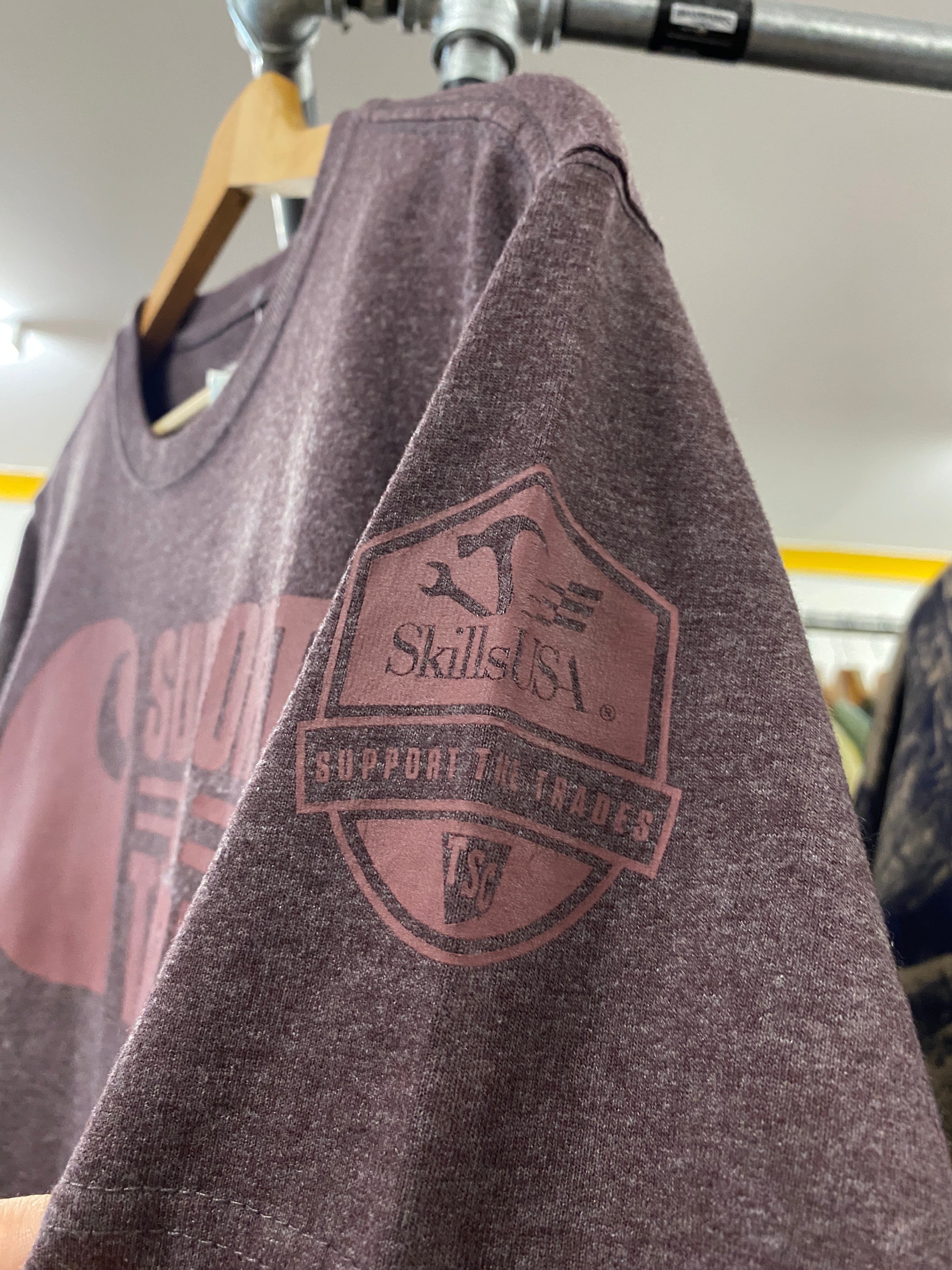 L - Carhartt Wine/Plum Support The Trades (12-14) Tee