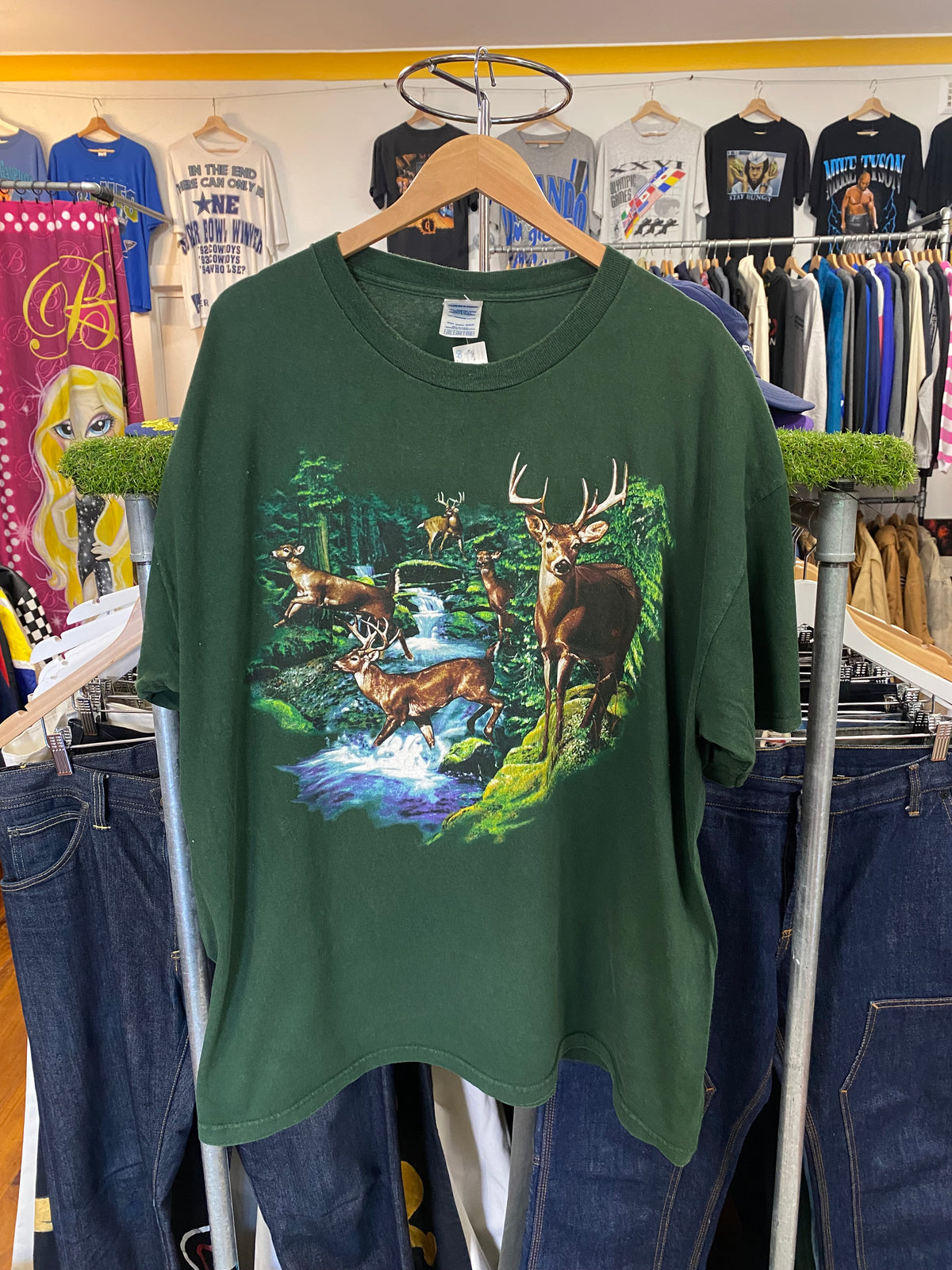 2XL - Bucks River Scenery Green Tee