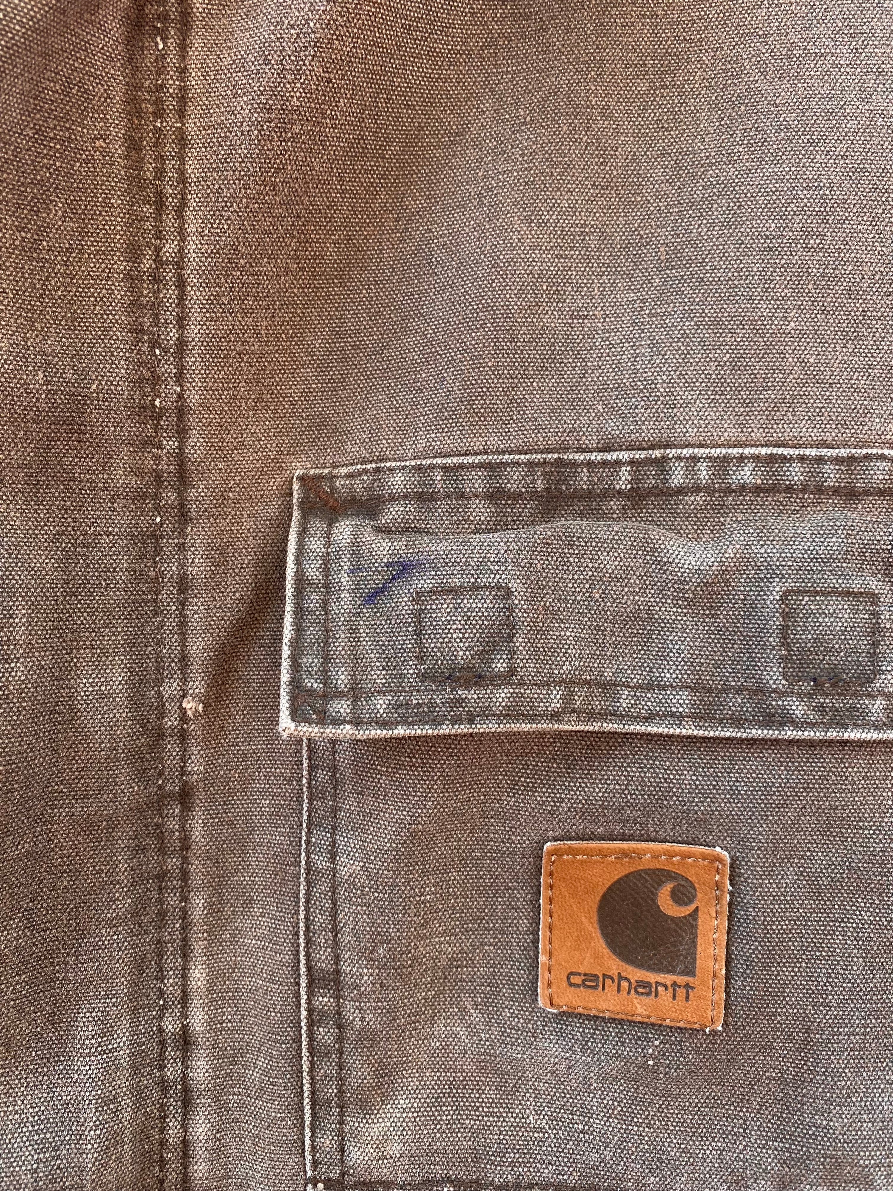 [XL] Vintage Carhartt Faded Brown Arctic Jacket Plum Collar C26
