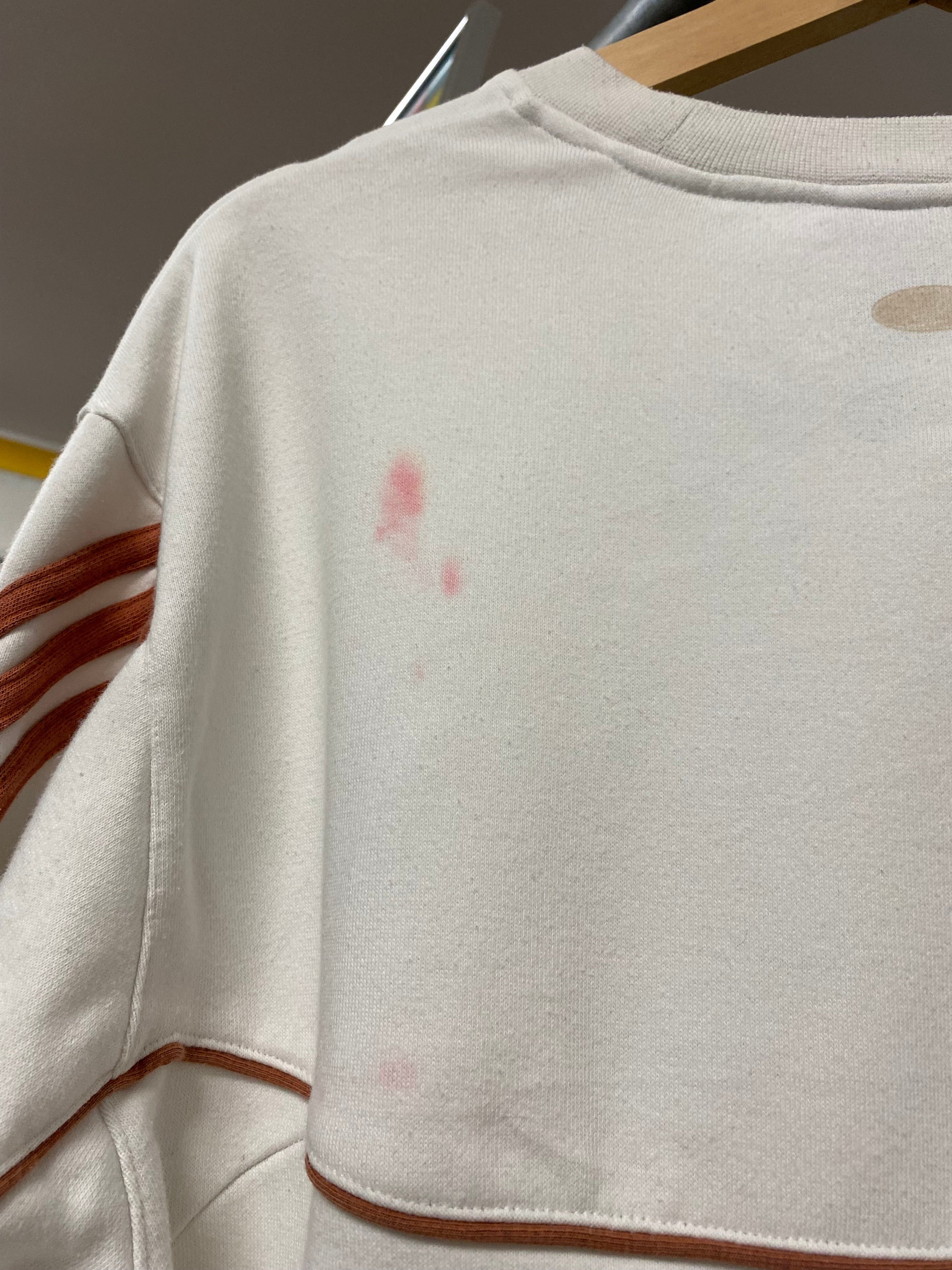 L - 2005 Adidas Embroidered Small Logo White Jumper
