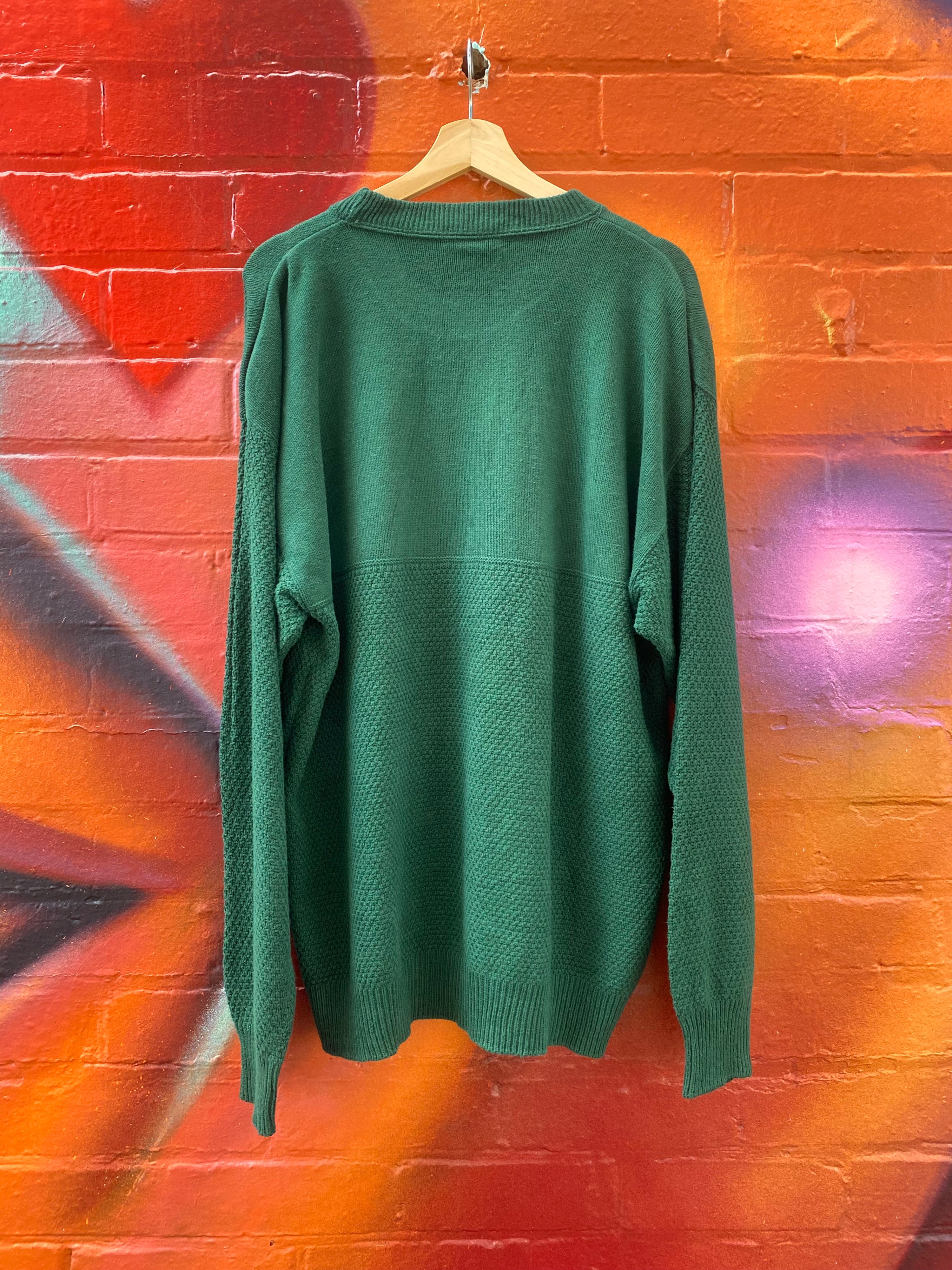 [XL] Andrew Rohan Green 'AARM' Knit Sweater