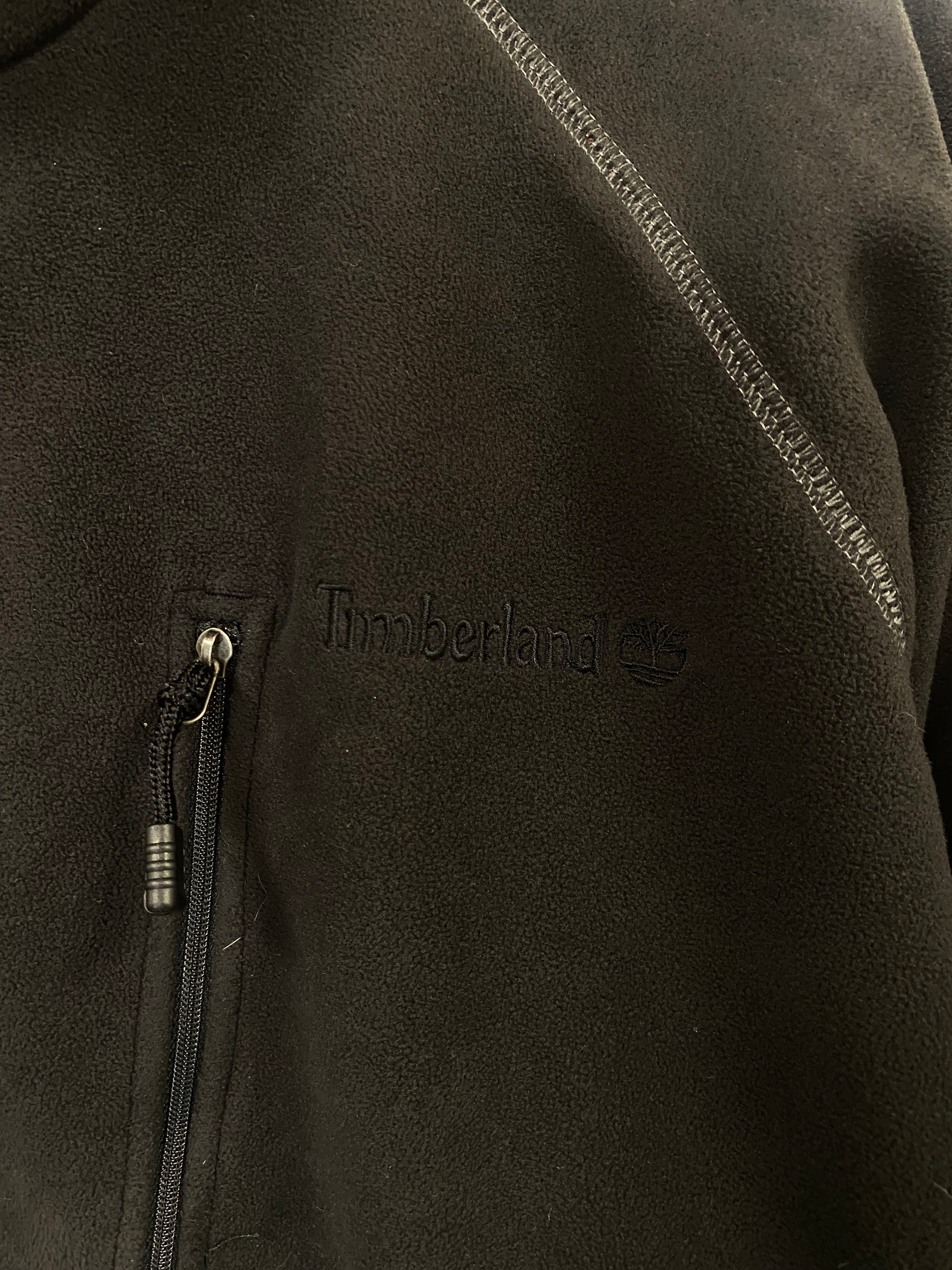 [2XL] Timberland Black Full Fleece Zip Up
