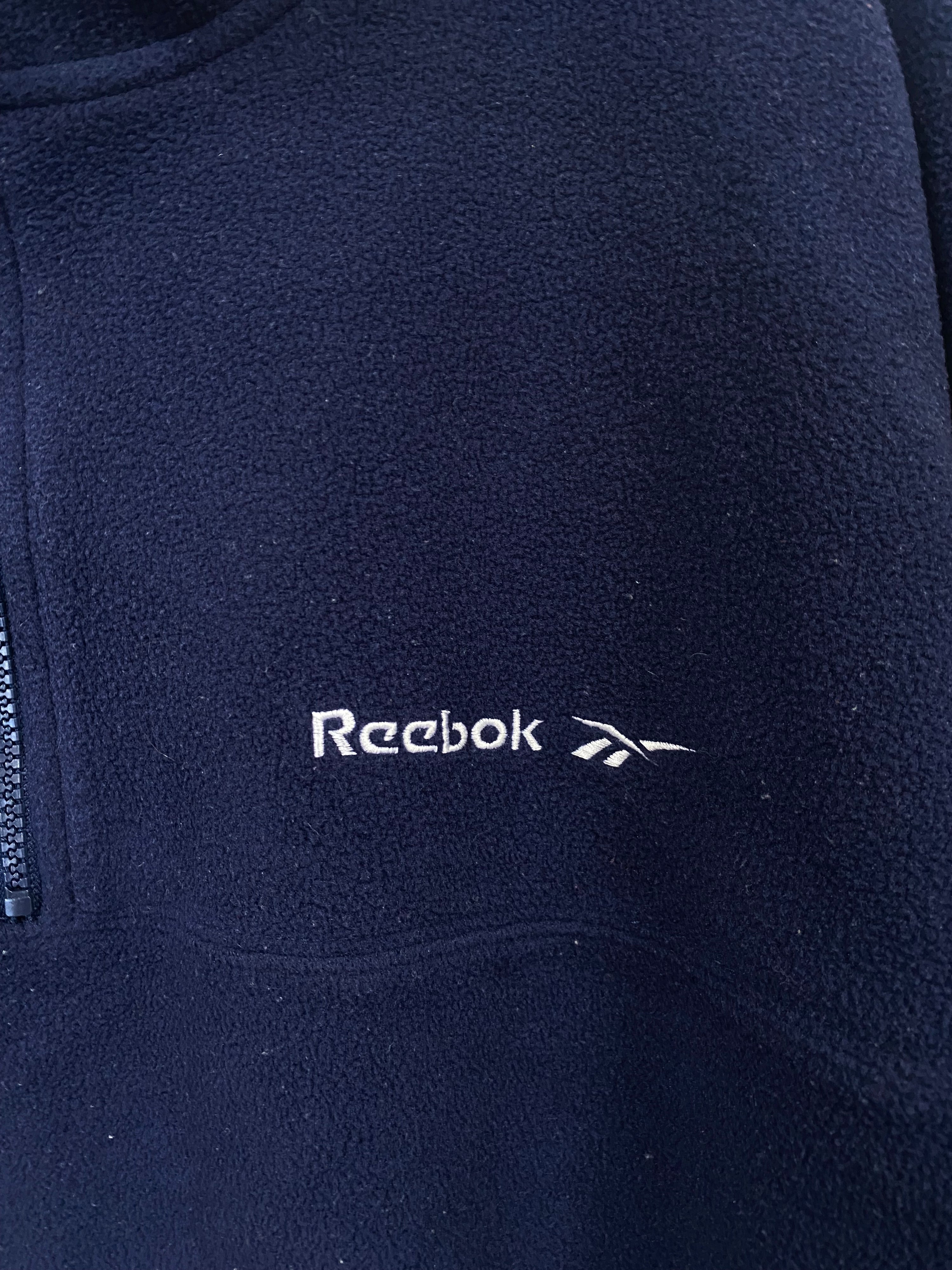 [XL] Vintage Reebok Blue 1/4 Zip Fleece