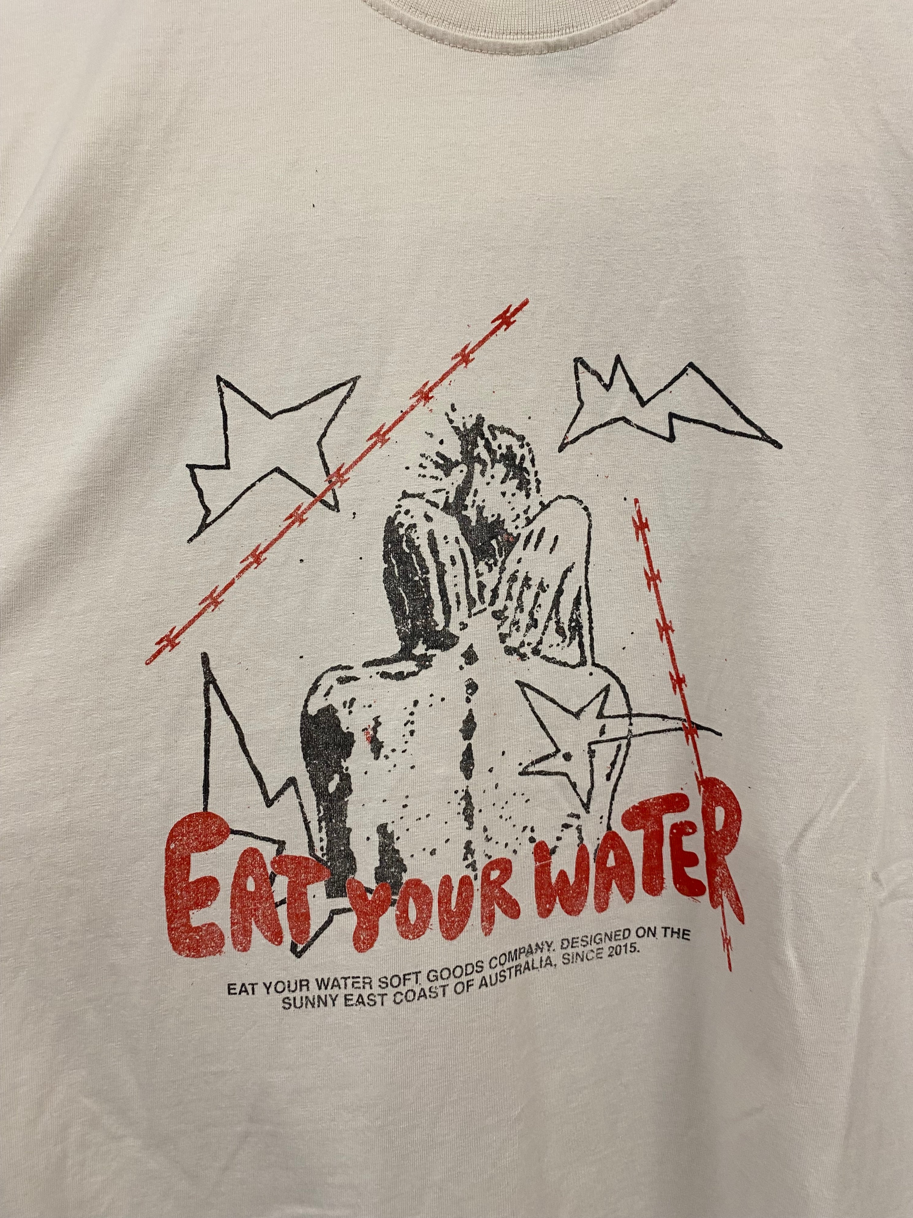 [2XL] Eat Your Water Soft Goods White Tee
