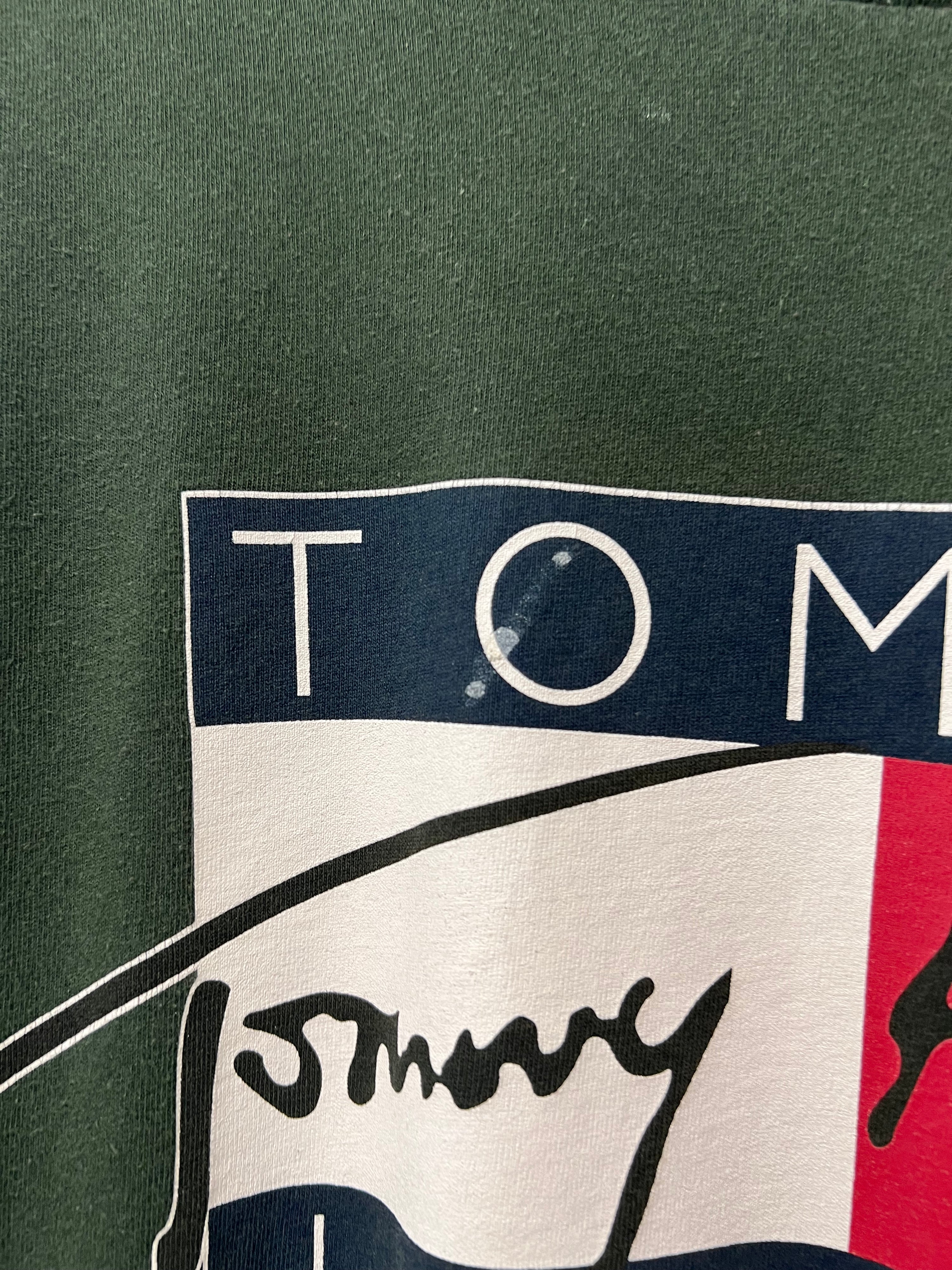 XL - Tommy Jeans Big Flag Emerald Green Tee