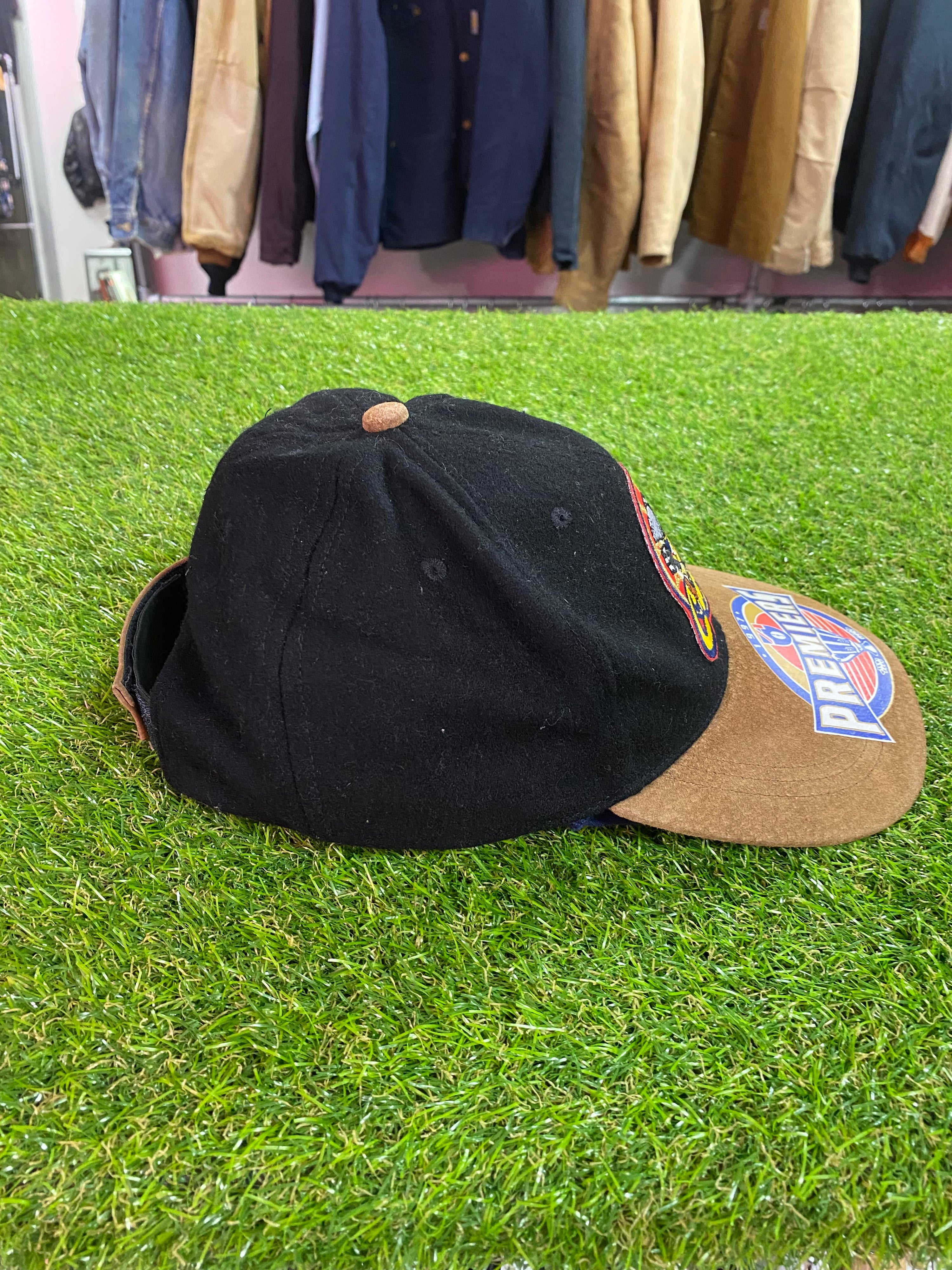 Vintage Adelaide Crows 1997 Premiers Black/Brown Brim Cap