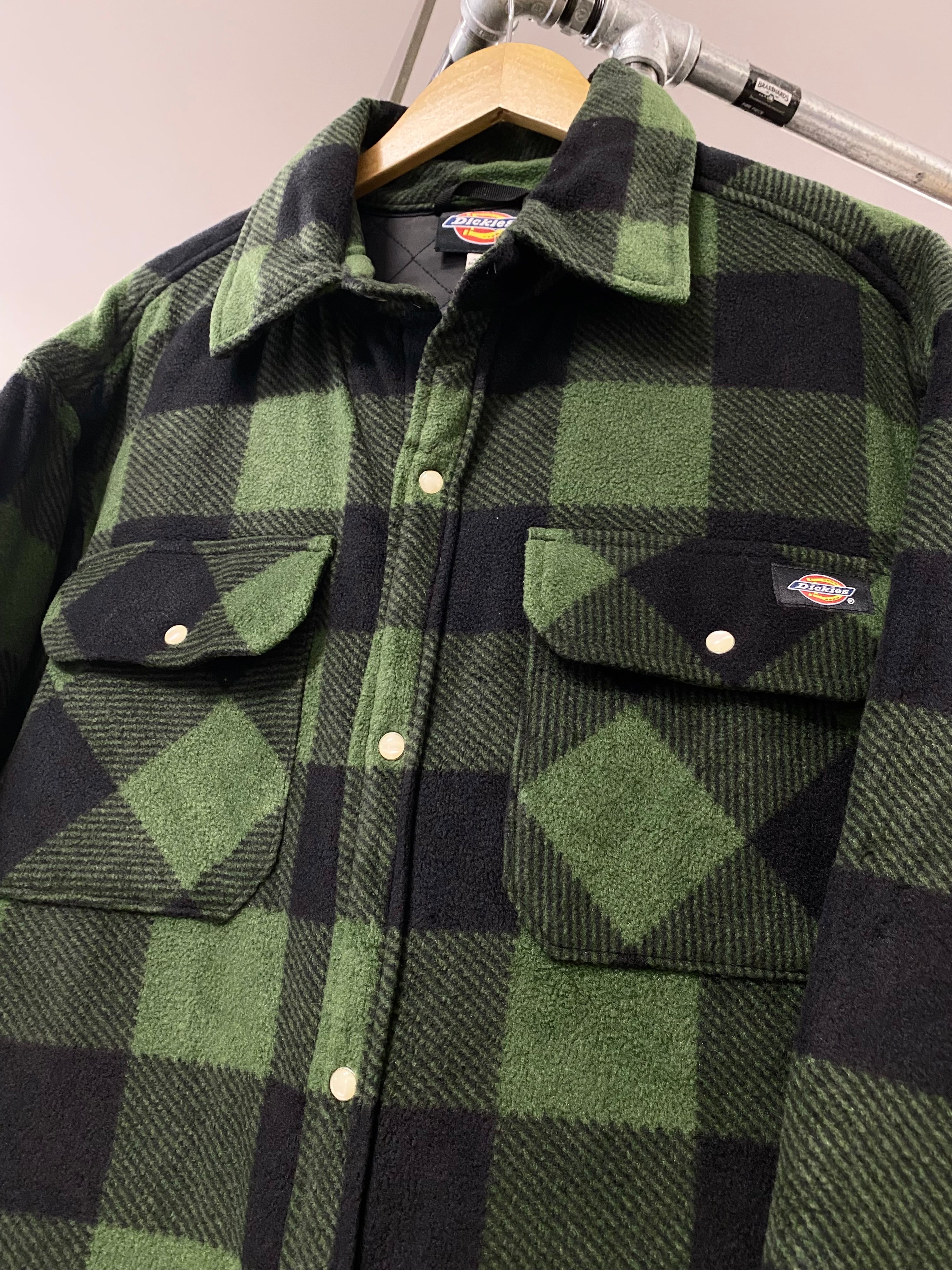 [XL] Dickies Green Check Thick Button Up