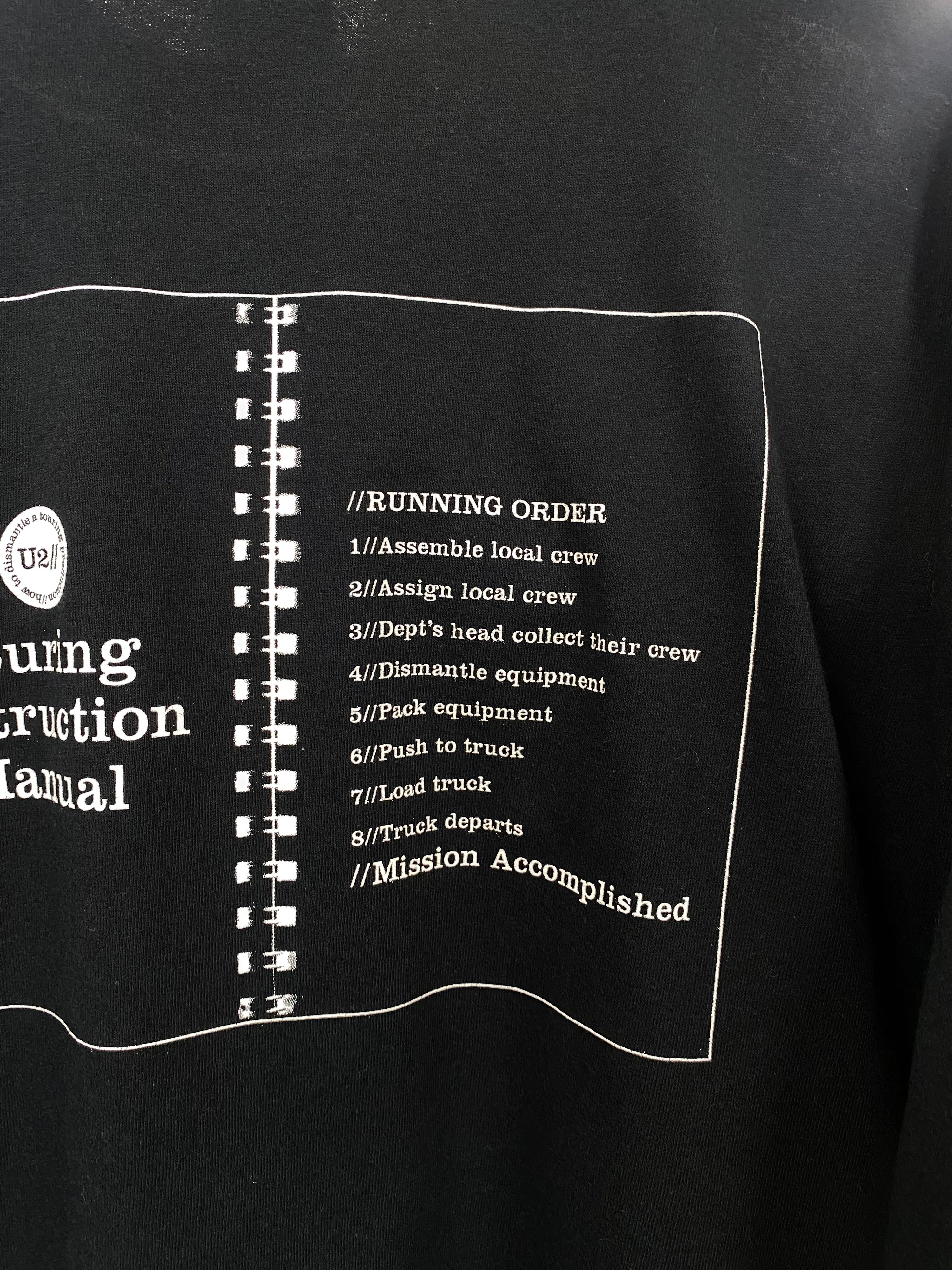 [XL] U2 Local Rigging Crew Double Sided Staff Tshirt