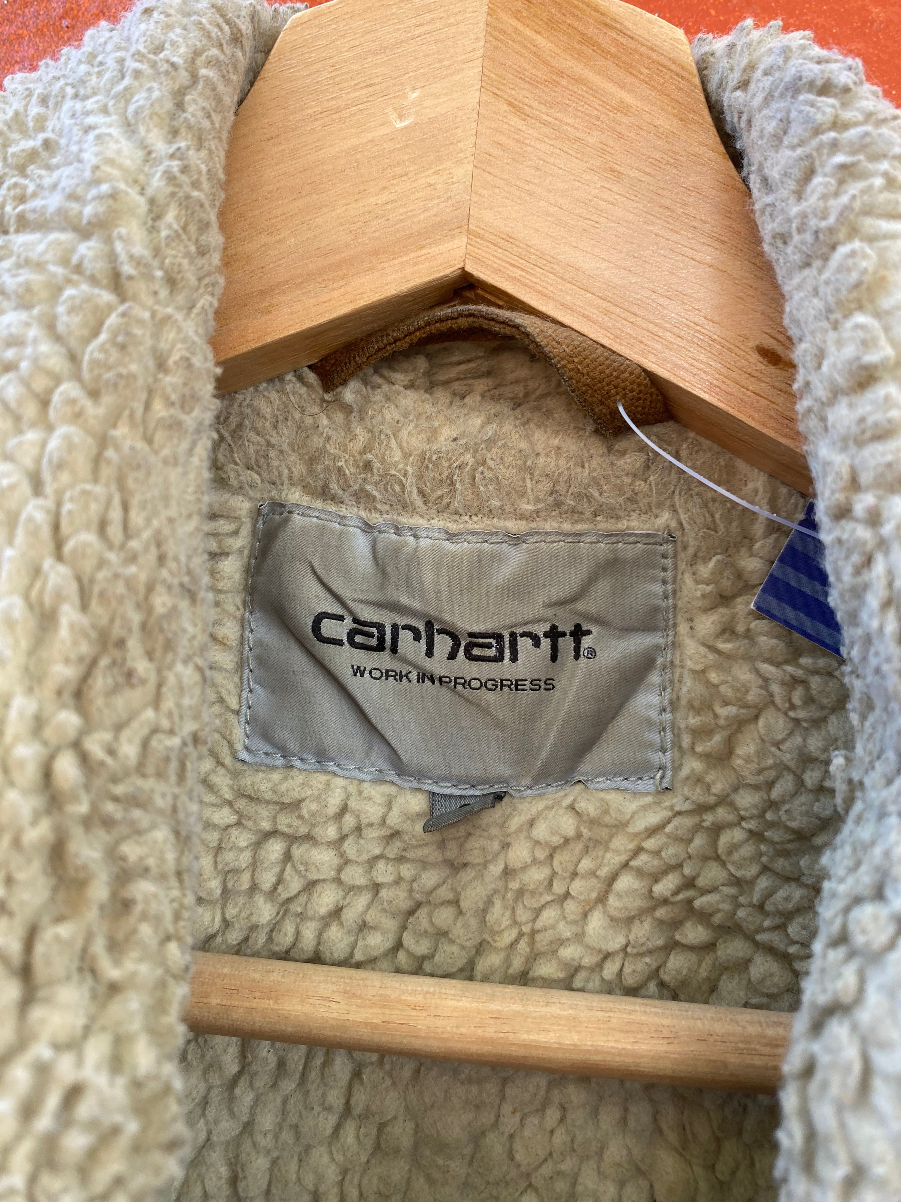 [L] Carhartt WIP Sherpa Lined Brown Chore Coat
