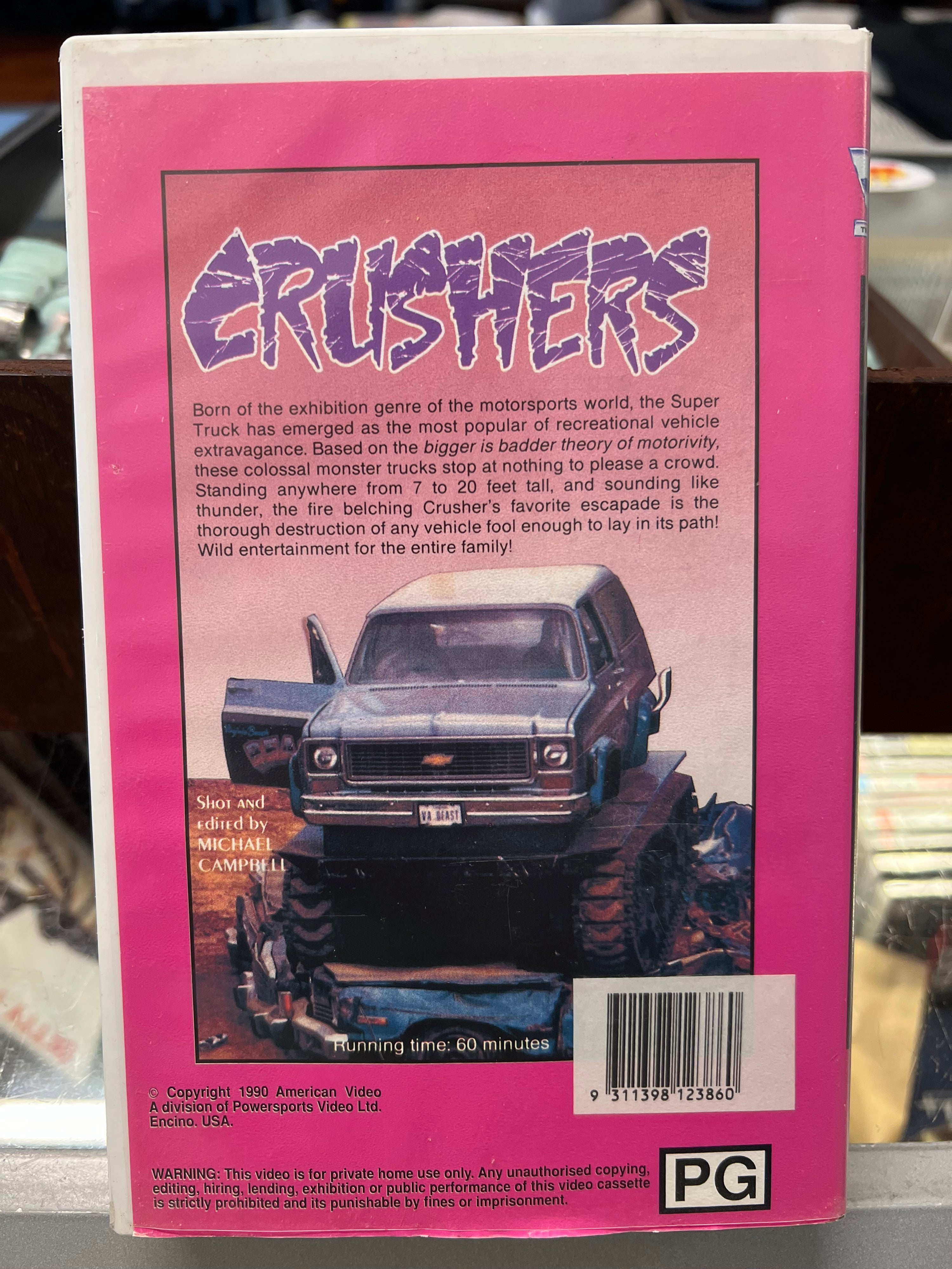 [VHS] 1990 CRUSHERS: Monster Cars And Super Trucks