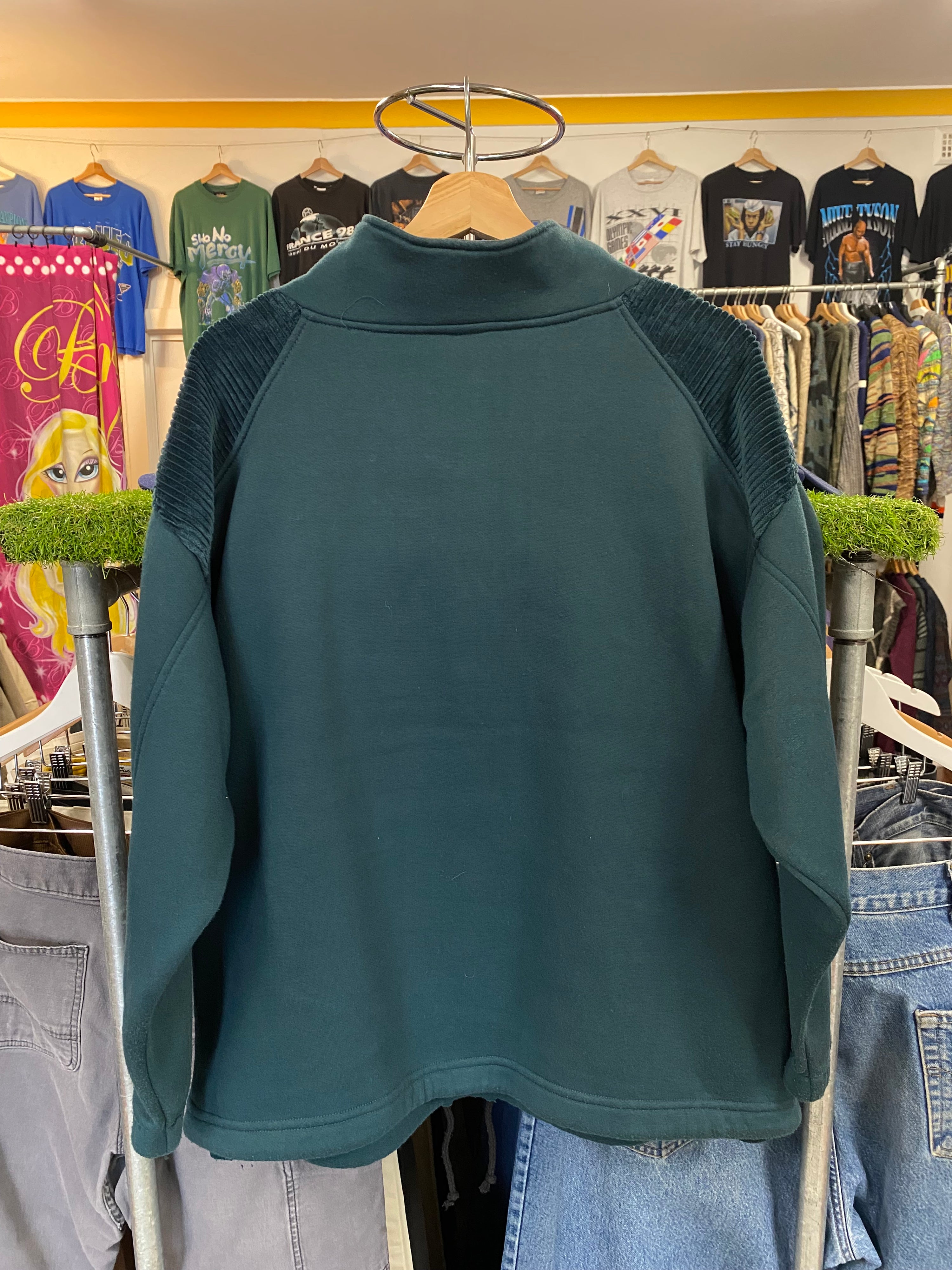 [M] Vintage Hahndorf Emerald Green 1/2 Zip