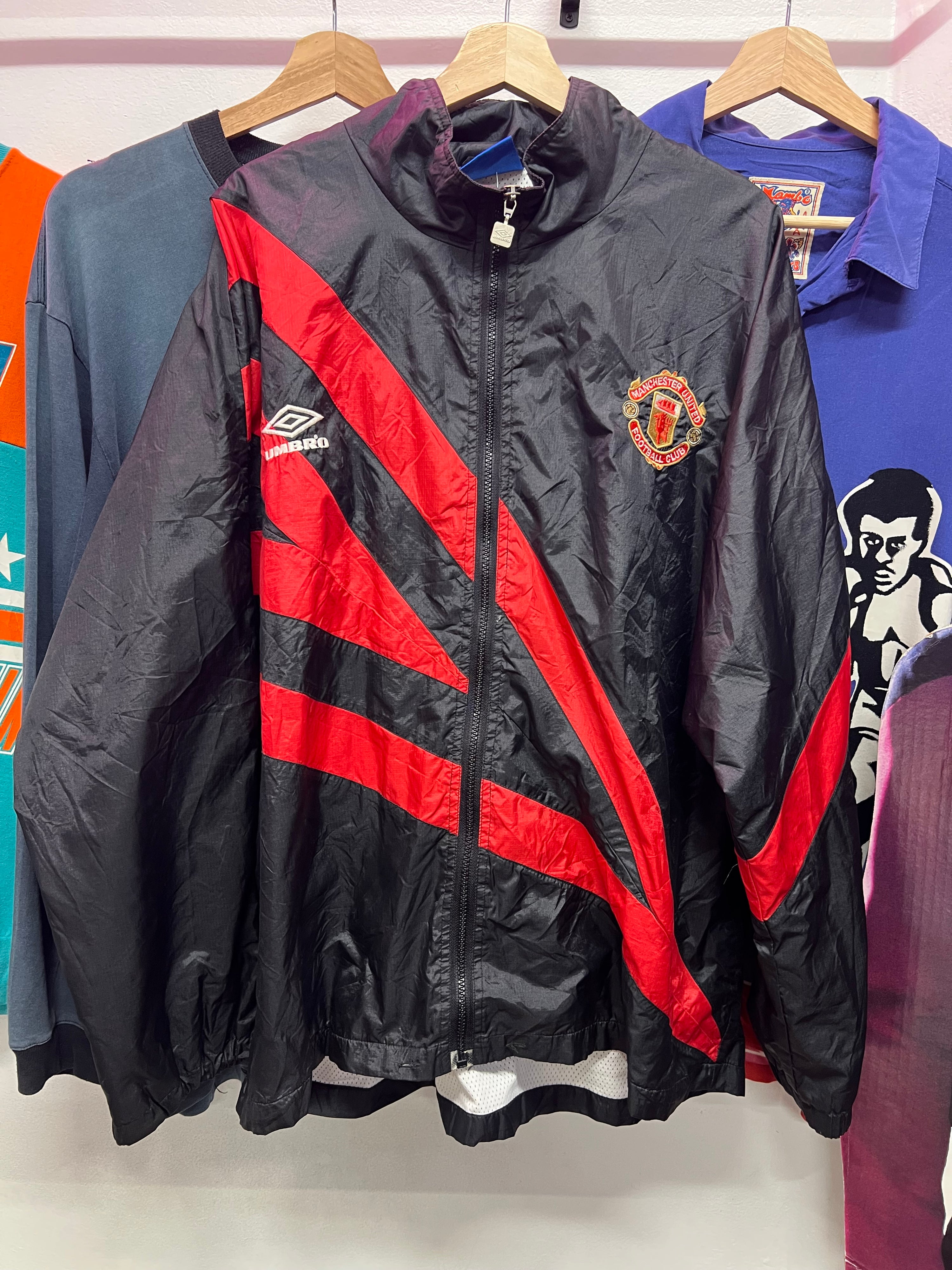 [XL] 1992/93 Umbro Manchester United Zip Up Spray Jacket