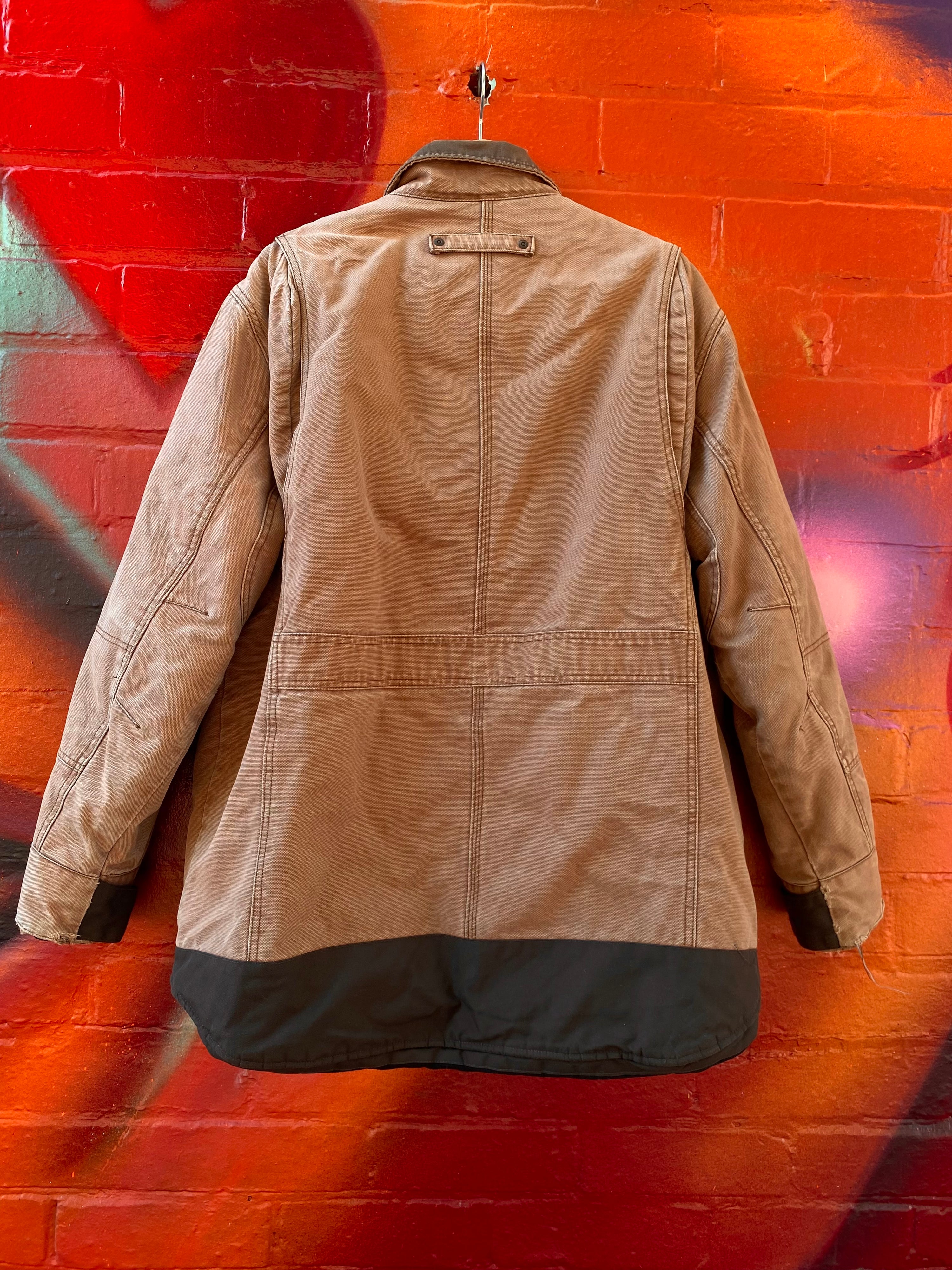 [XL] Dickies Faded Brown Chore Jacket Broken Zip
