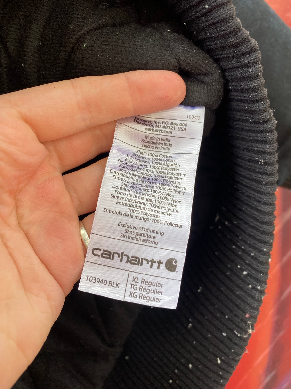 [XL] Carhartt XL Black Active Jacket 'Katastrophe Master Restoration'