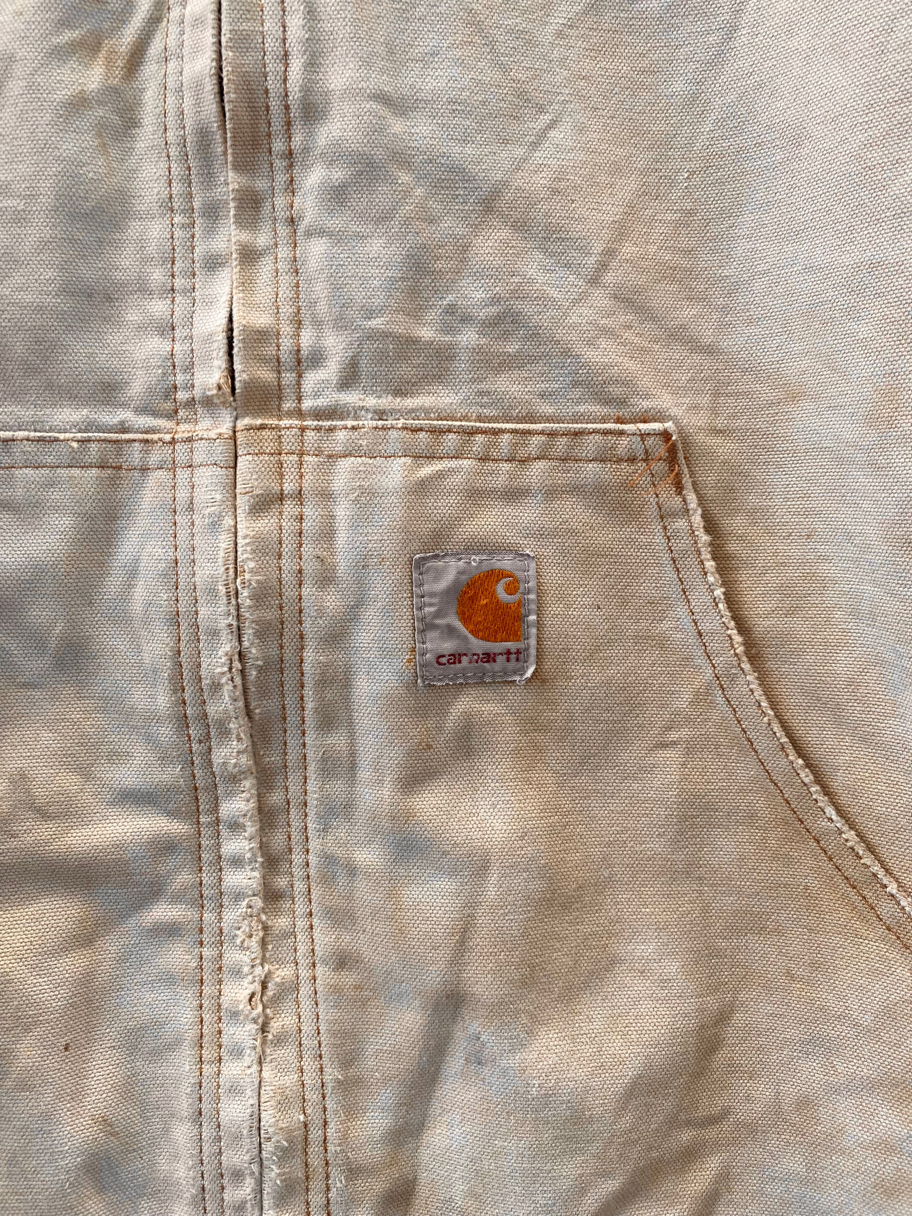 [M] Carhartt Faded Tan Active Jacket with Brown Cuffs