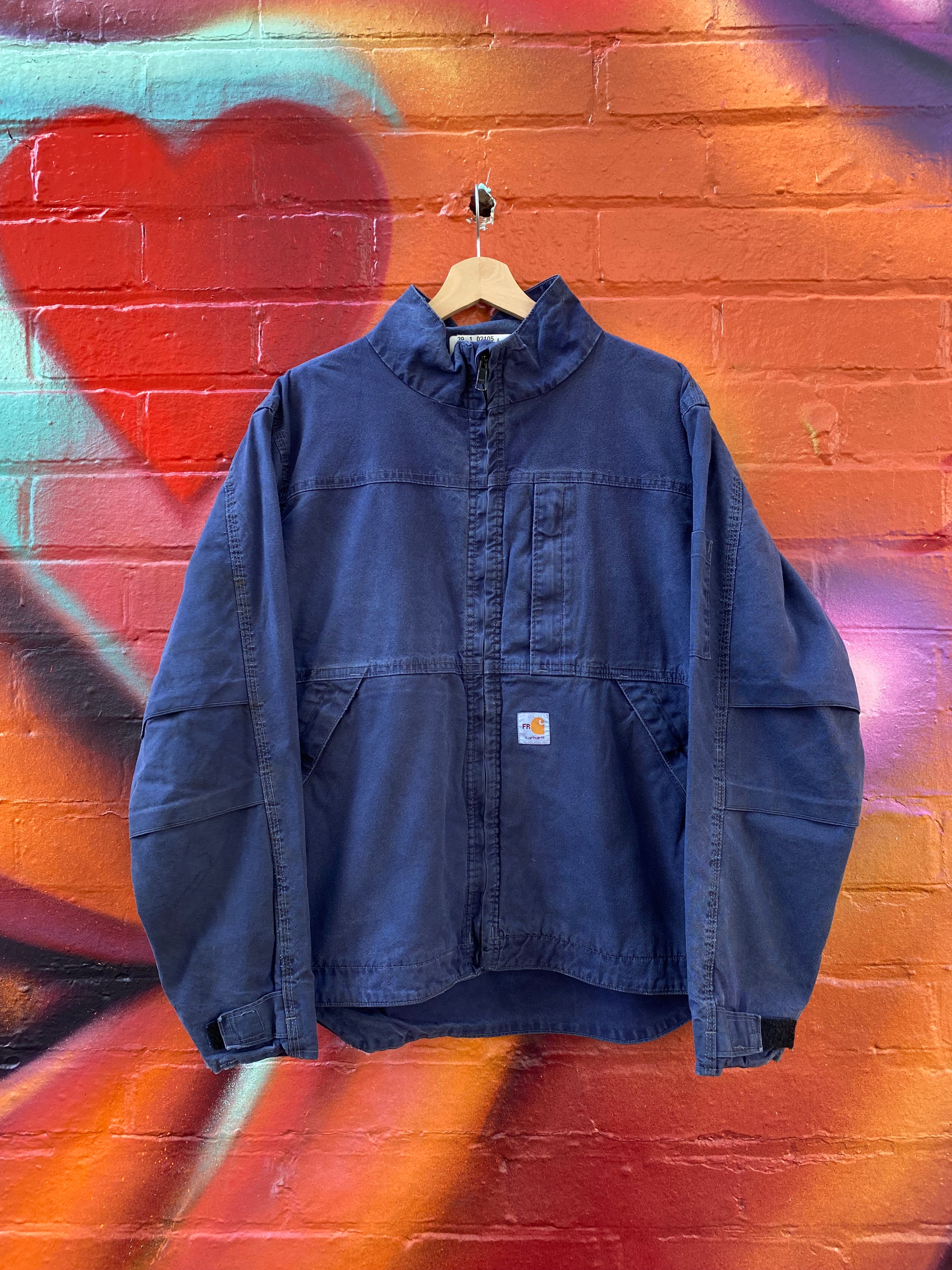 [M] Carhartt Flame Resistant Dark Blue Work Jacket