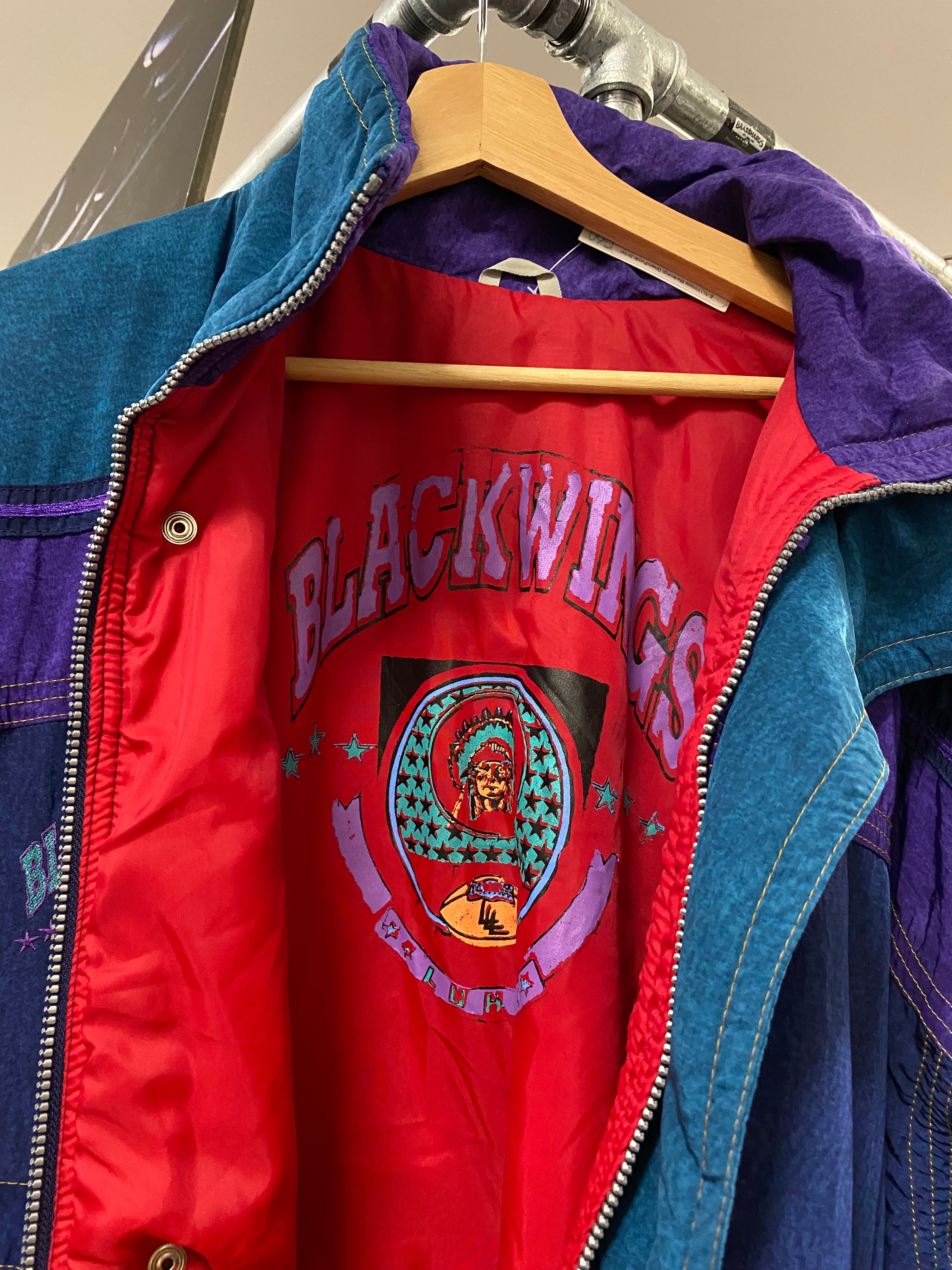 [L/XL] Vintage Blackwings Green/Purple Jacket