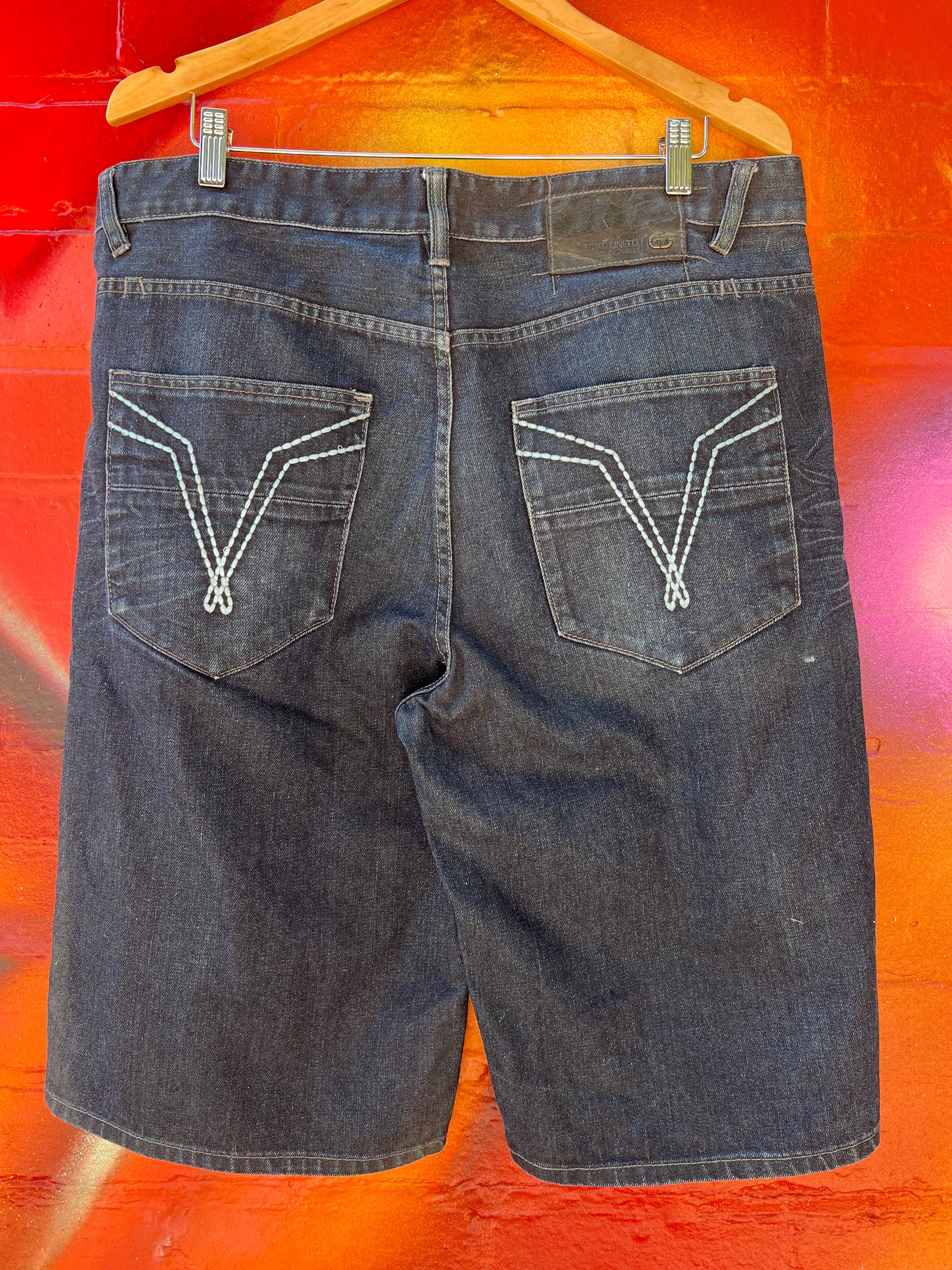 36 - Ecko Unltd Dark Blue Denim LB Back Embroidery