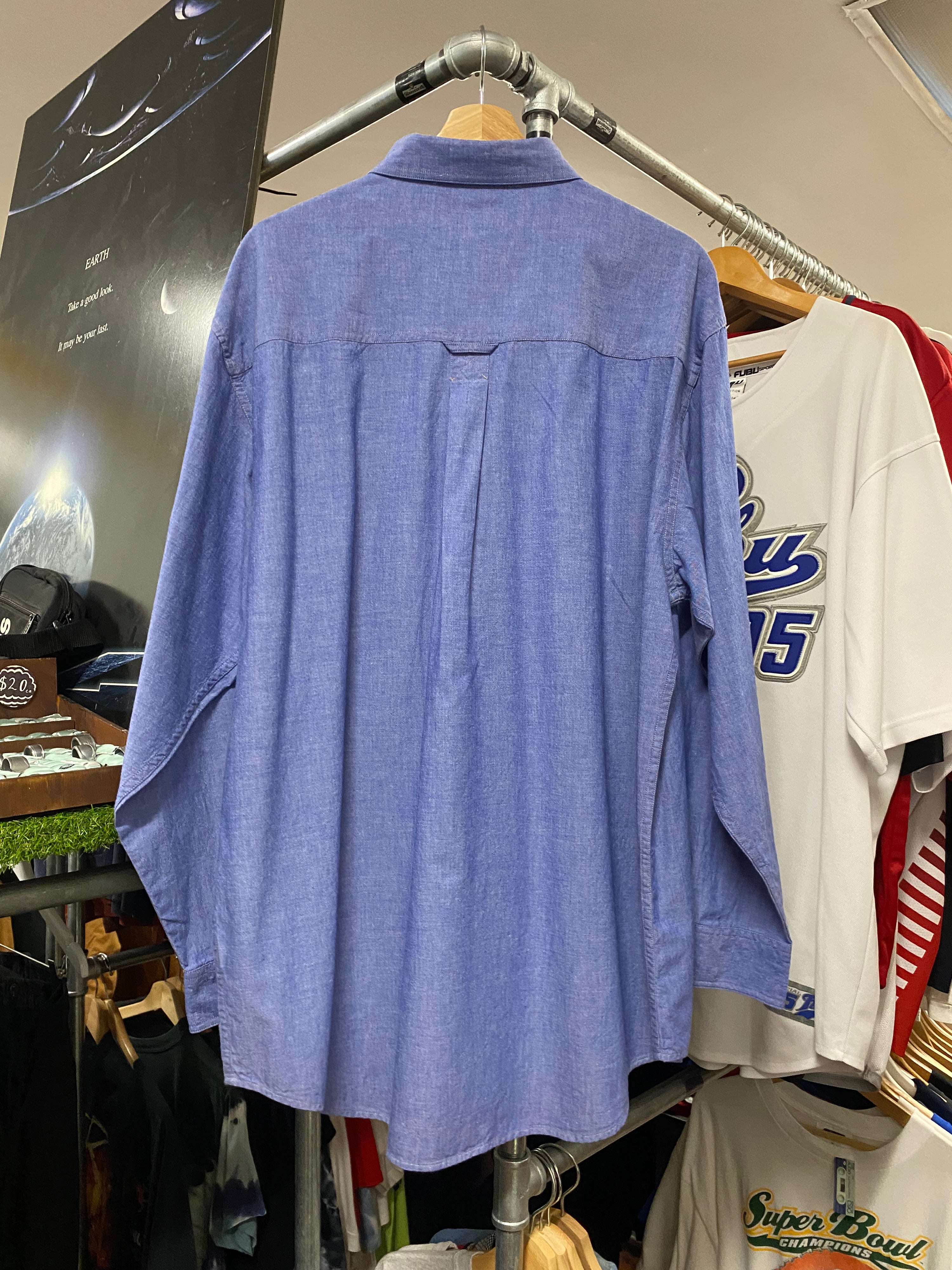 [XL] Vintage Port Power LS Button Up
