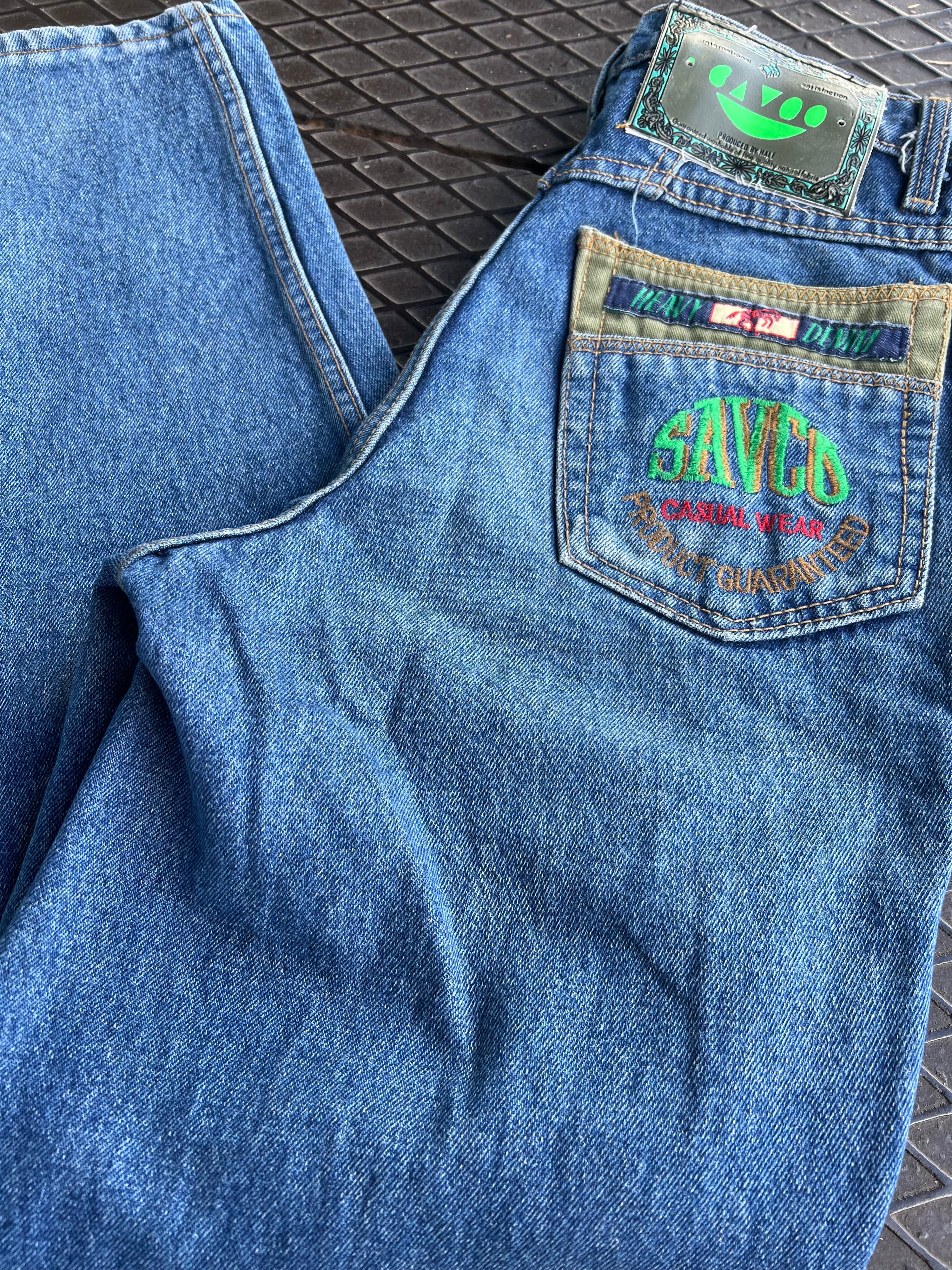 29 - Savco Embroidered Heavy Denim Jeans