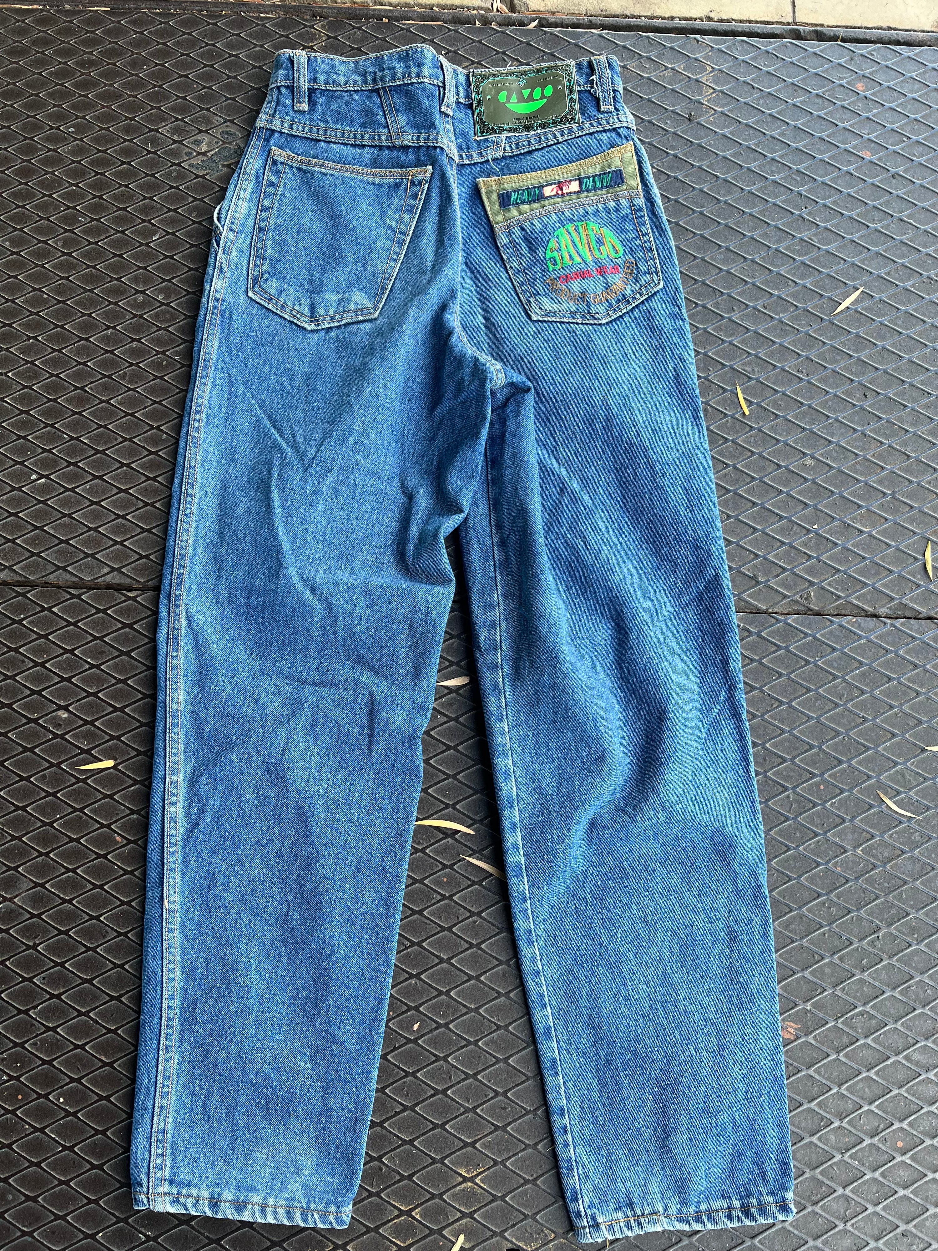 29 - Savco Embroidered Heavy Denim Jeans
