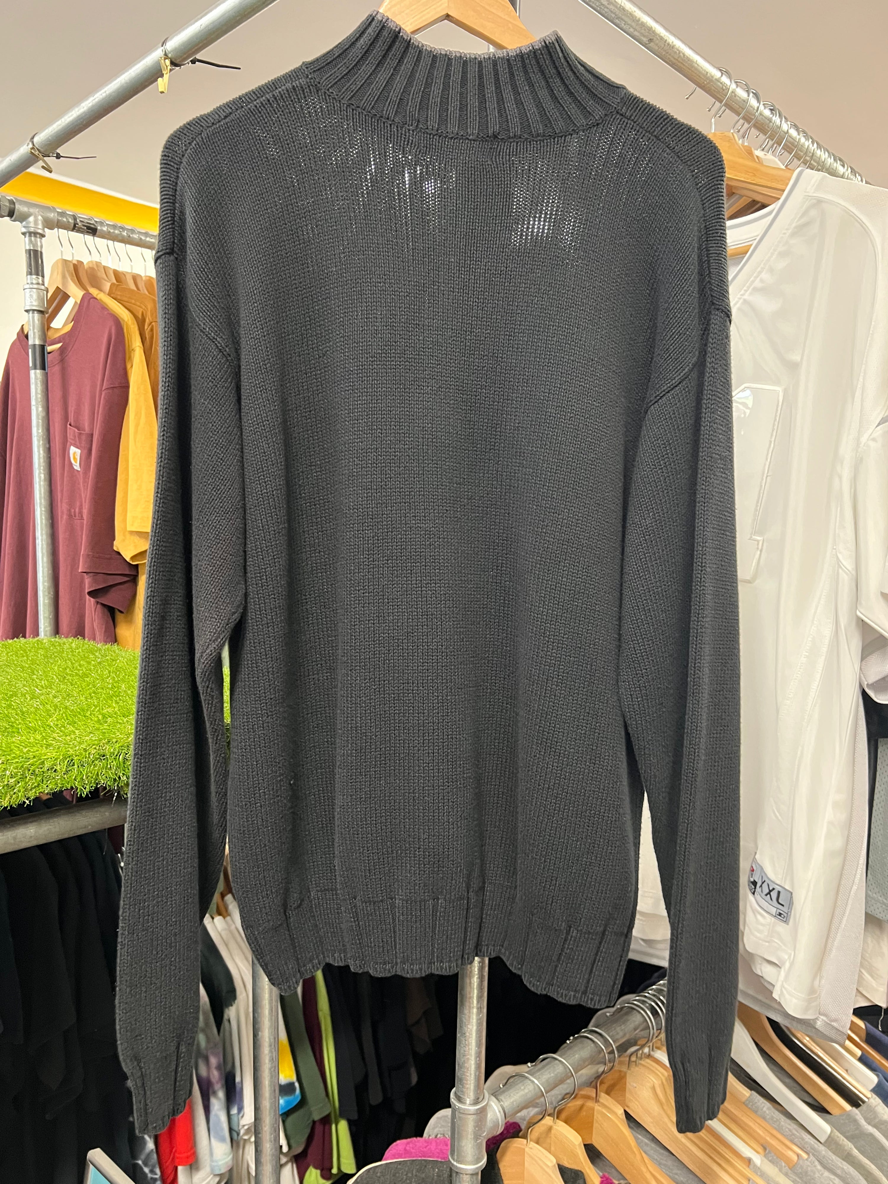 [XL] Chaps RL Black 1/4 Zip Knit