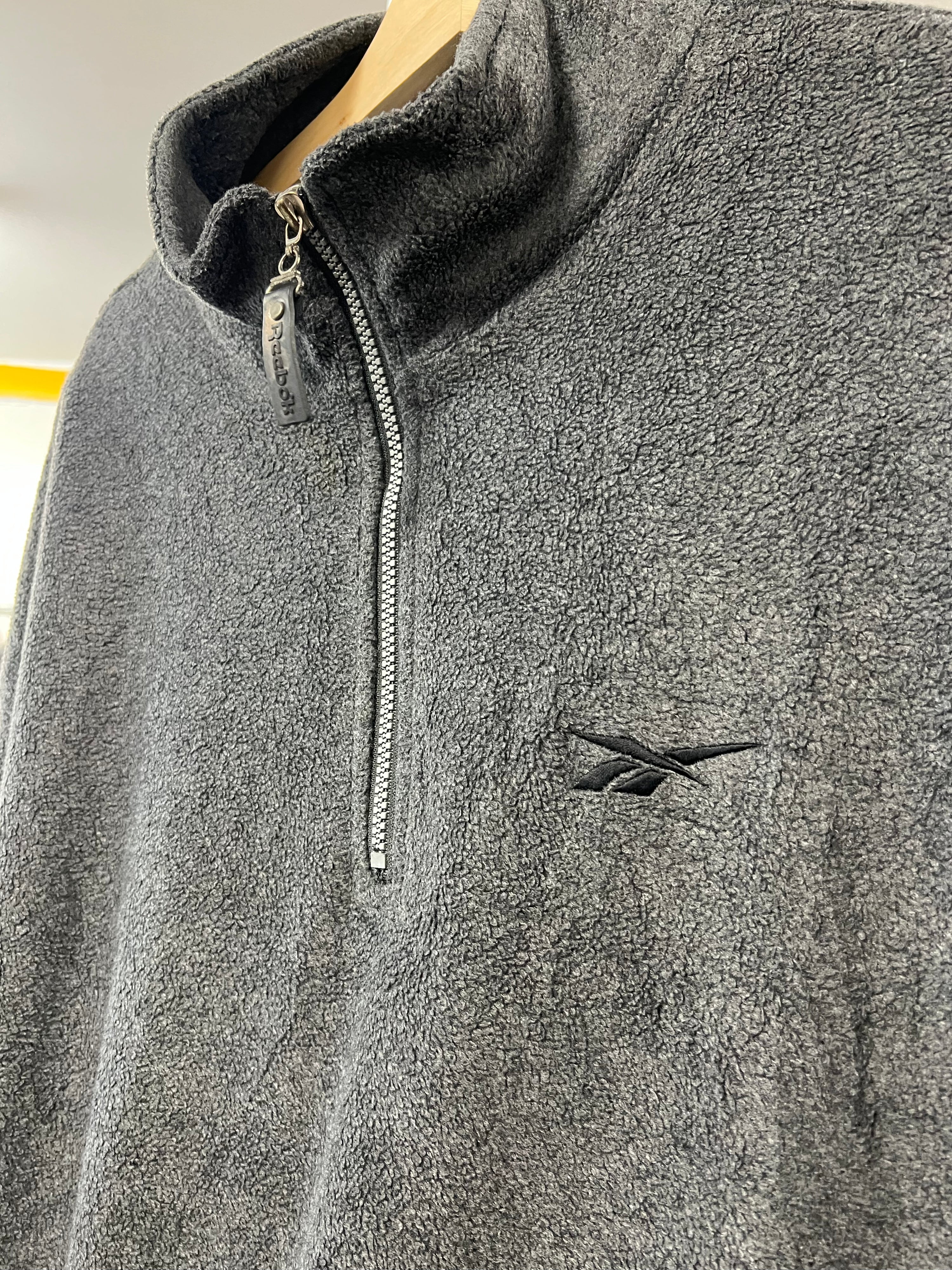 [L] Reebok Dark Grey 1/4 Zip Fleece