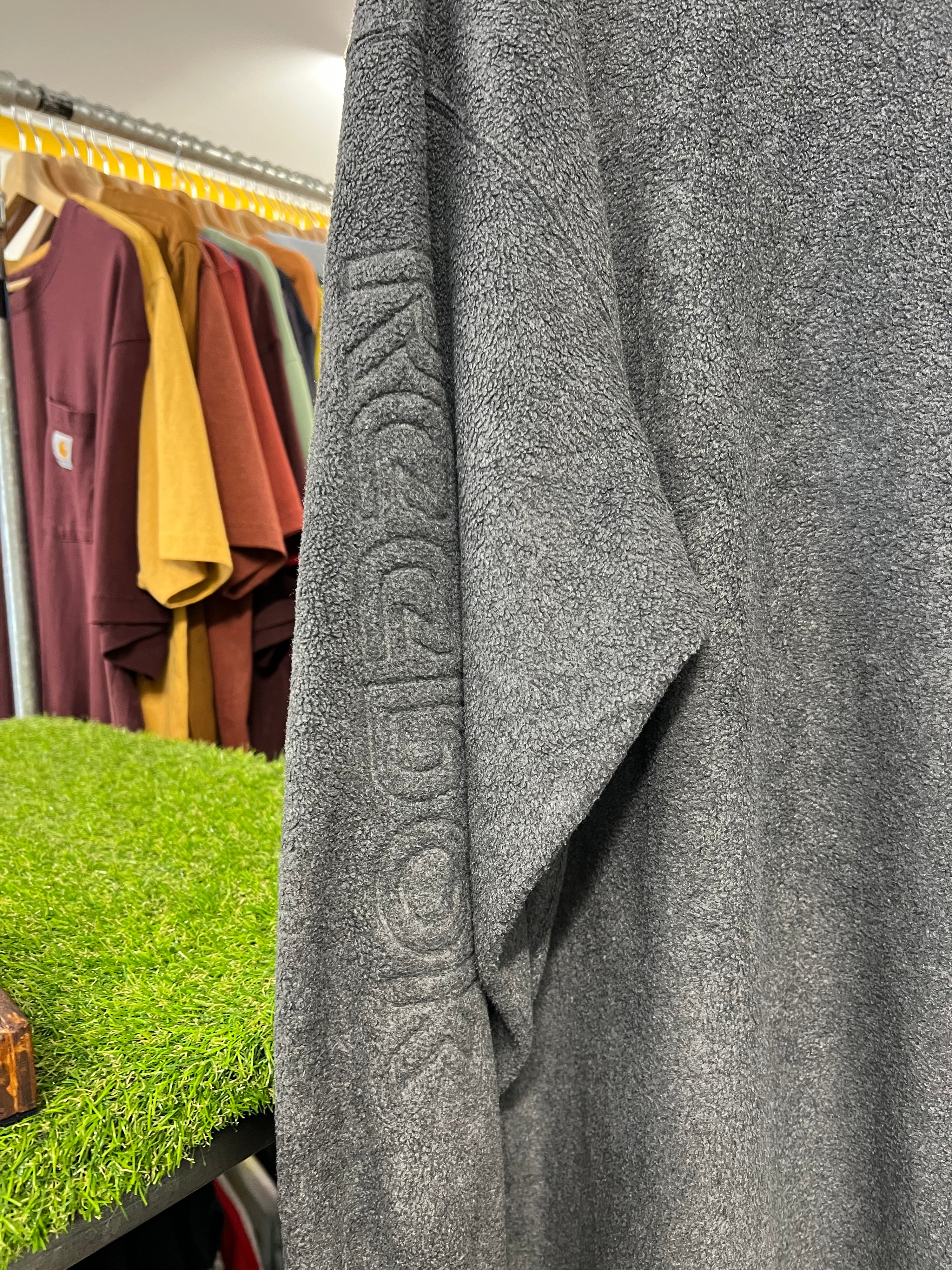 [L] Reebok Dark Grey 1/4 Zip Fleece