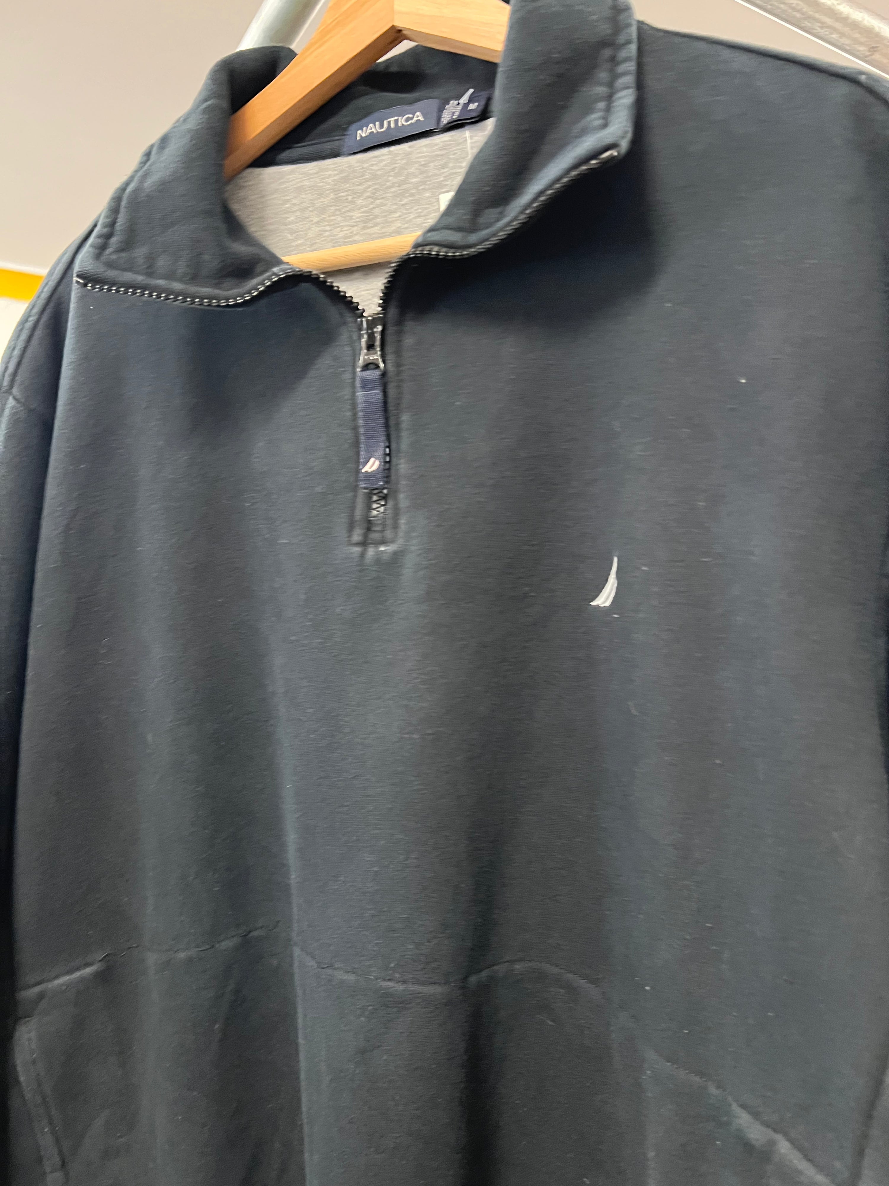 [M] Nautica Black 1/4 Zip Jumper