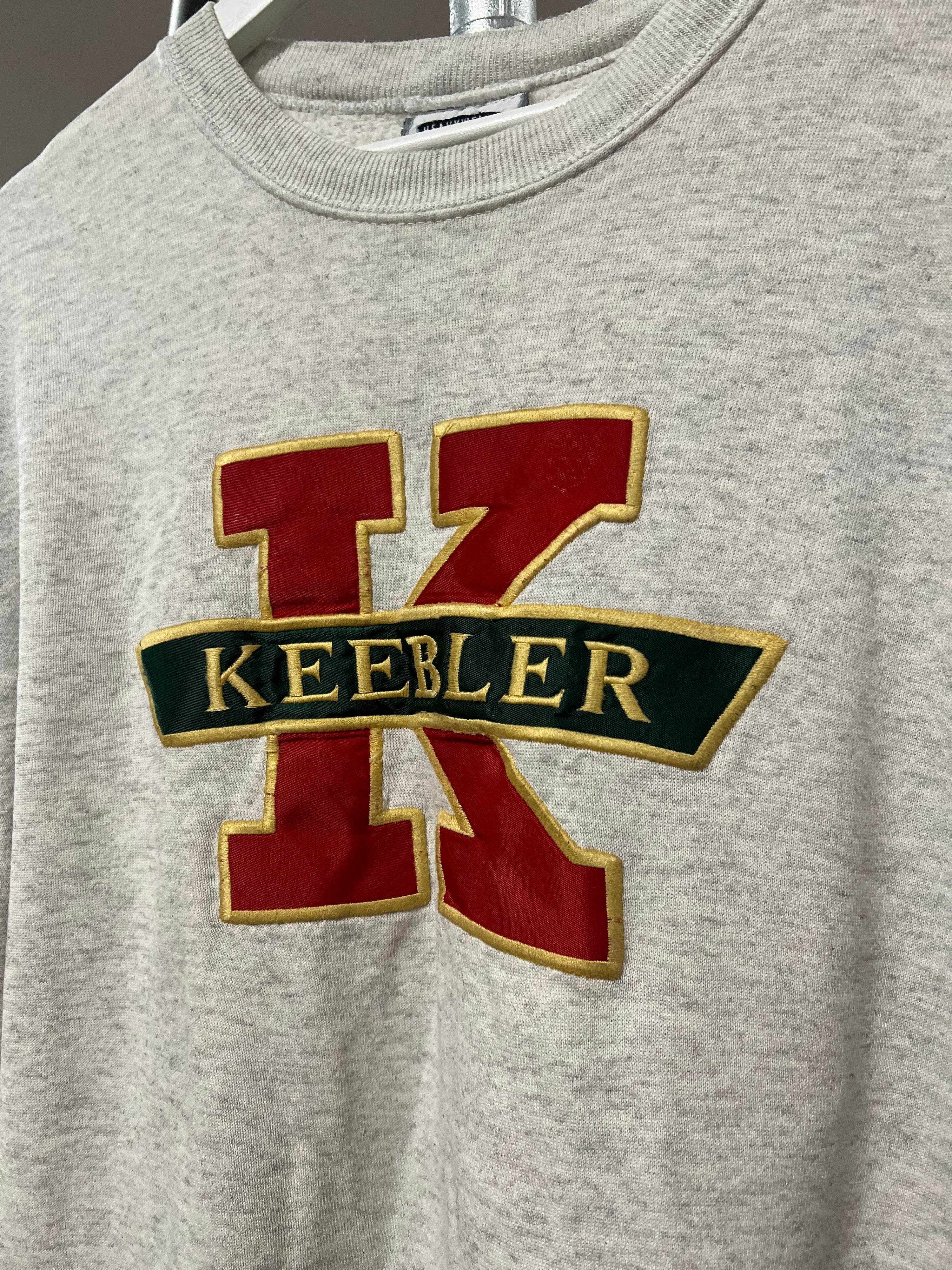 [XL] Patched Keebler Vintage Grey Jumper