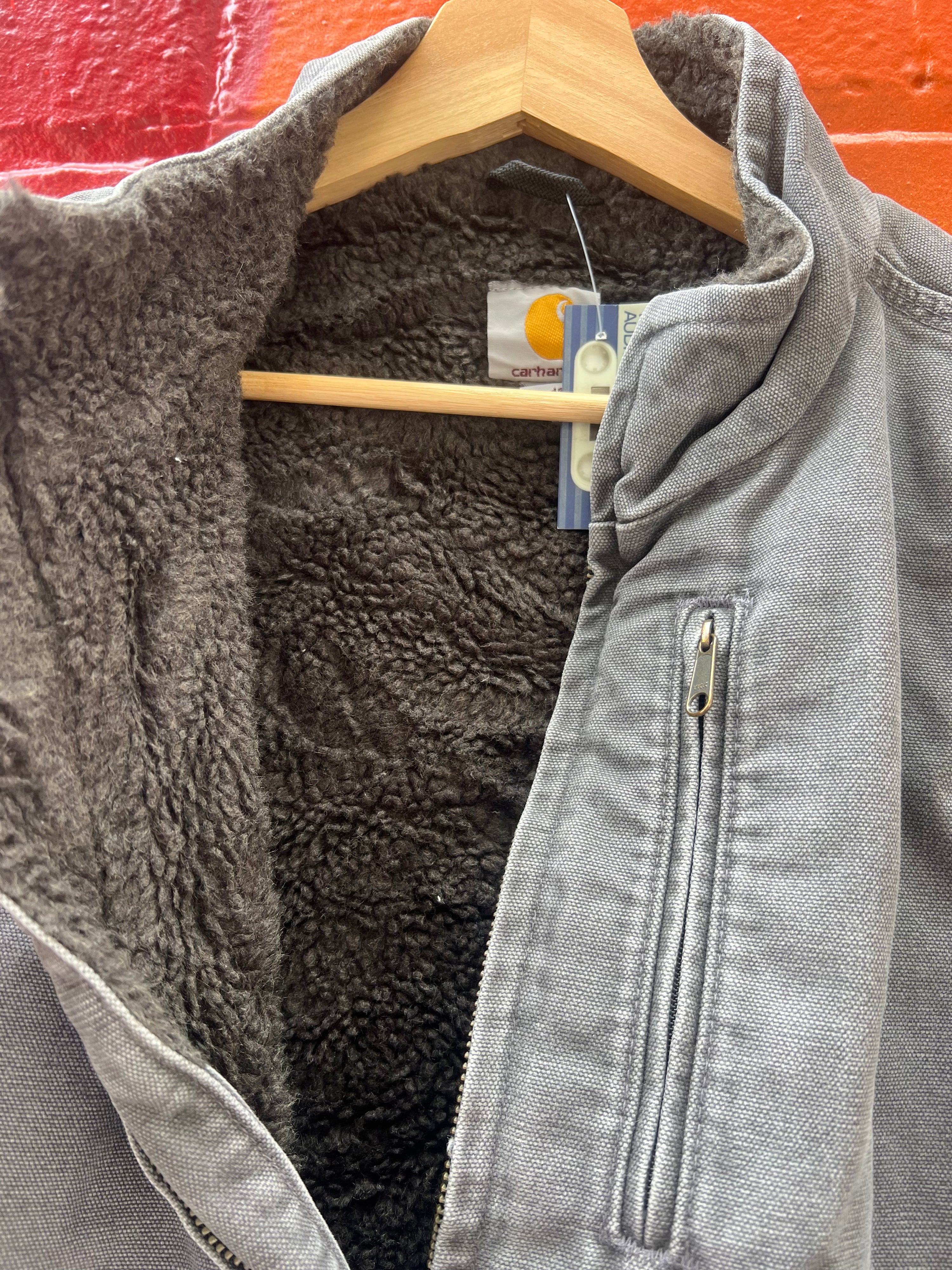 [M] Carhartt Grey Sherpa Lined Vest