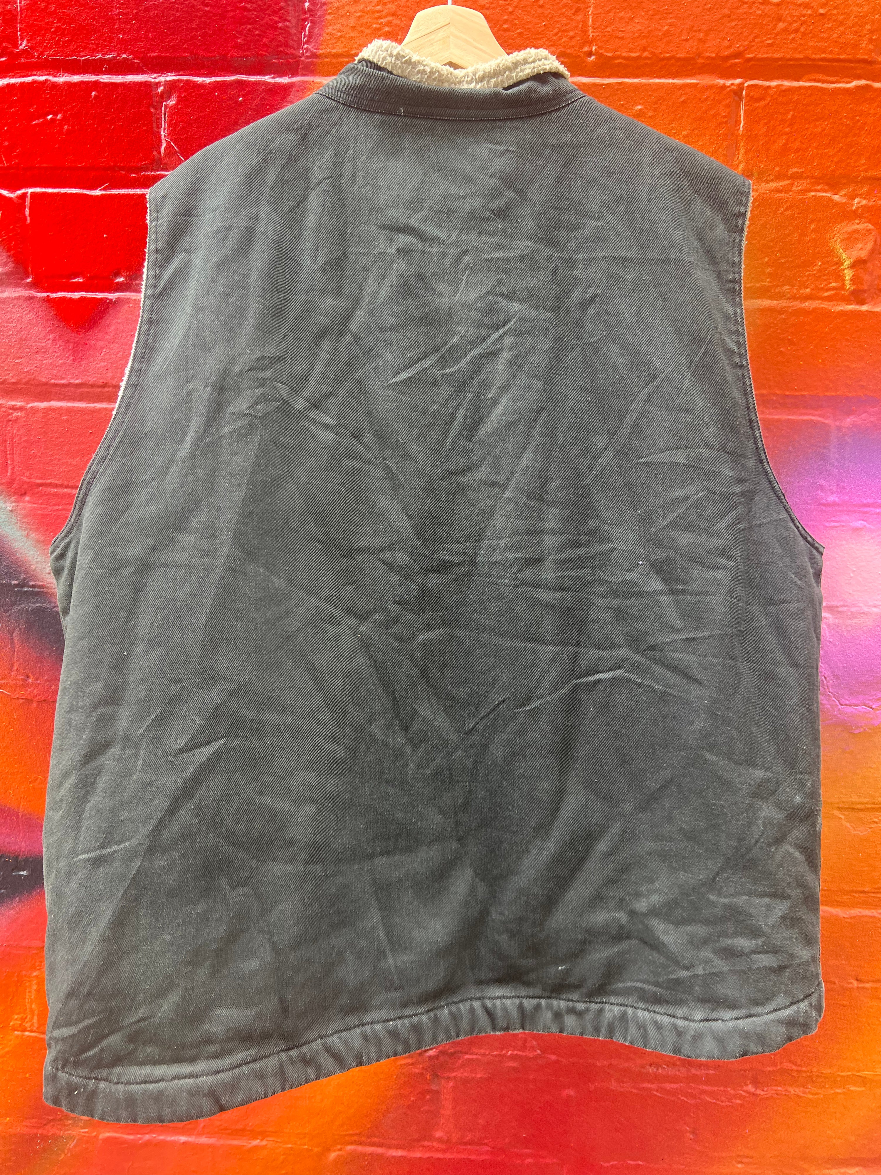 [XL] Wolverine Sherpa Lined Black Vest