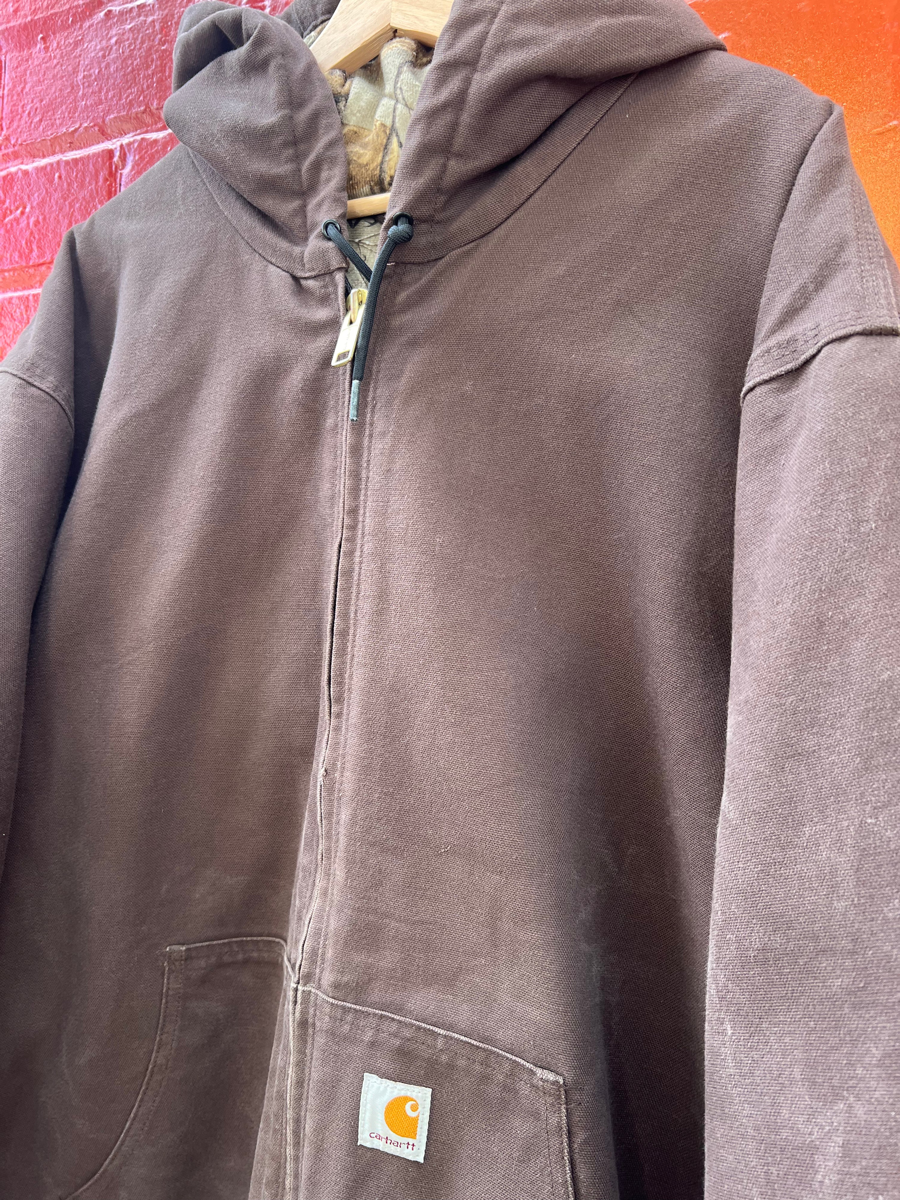 [2XLT] Vintage Carhartt Brown Active Jacket Realtree Interior