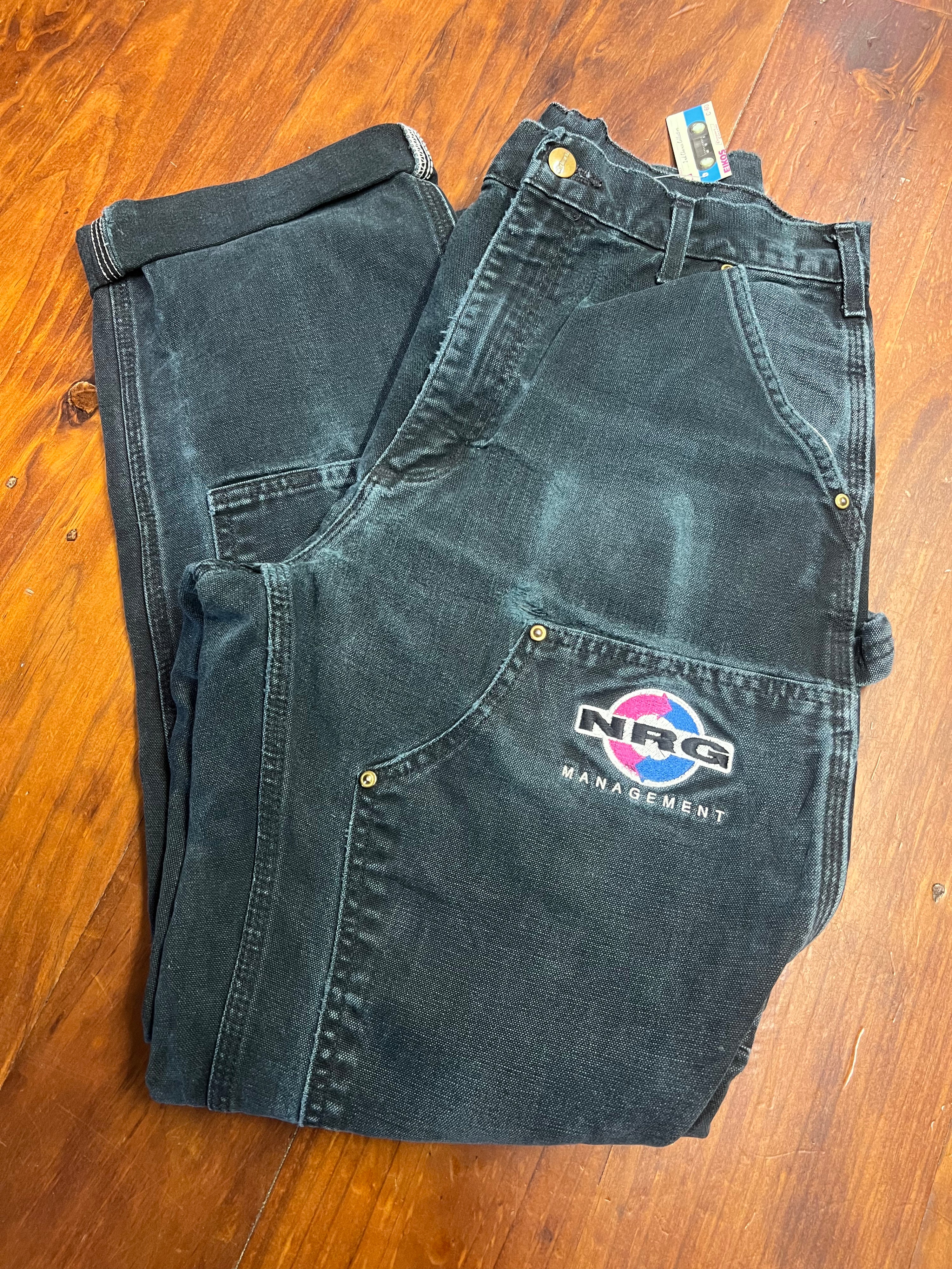 [32] Vintage Carhartt Black Double Knee NRG Pants